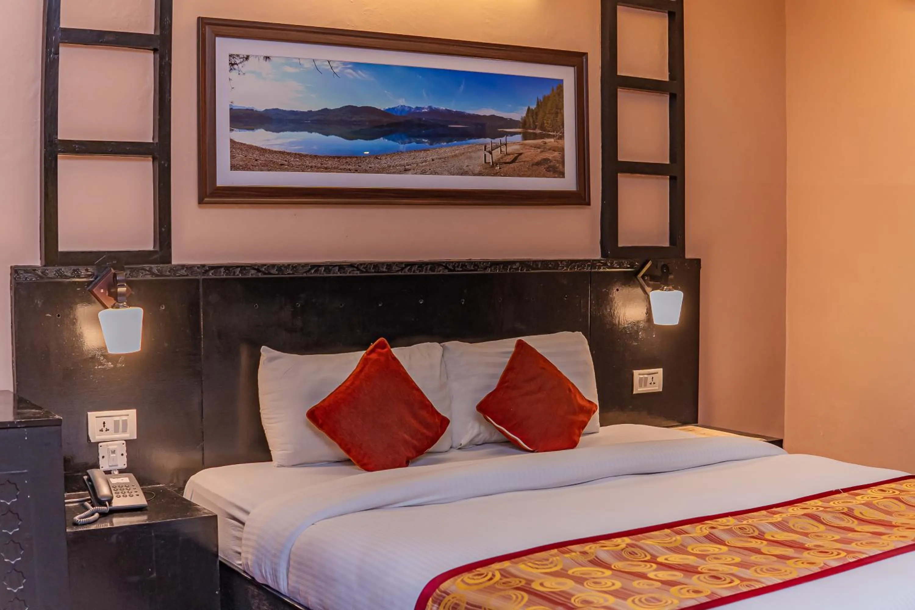 Bed in Moonlight Resort and Spa