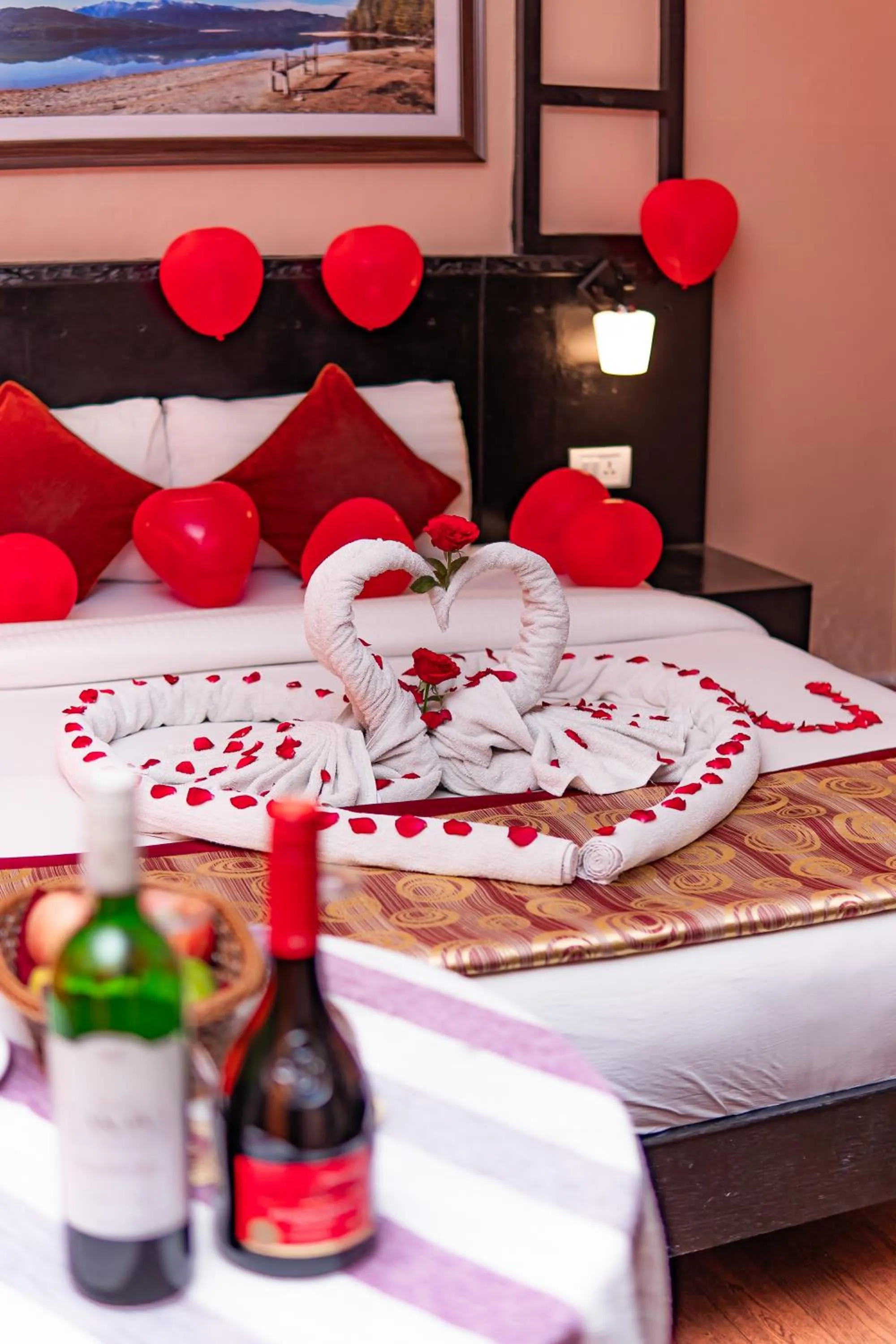 Bed in Moonlight Resort and Spa