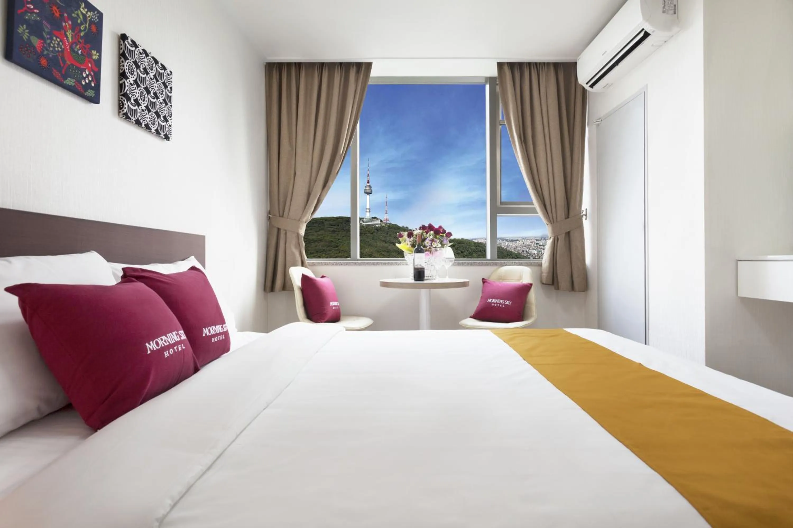 Decorative detail, Bed in Hotel Morning Sky