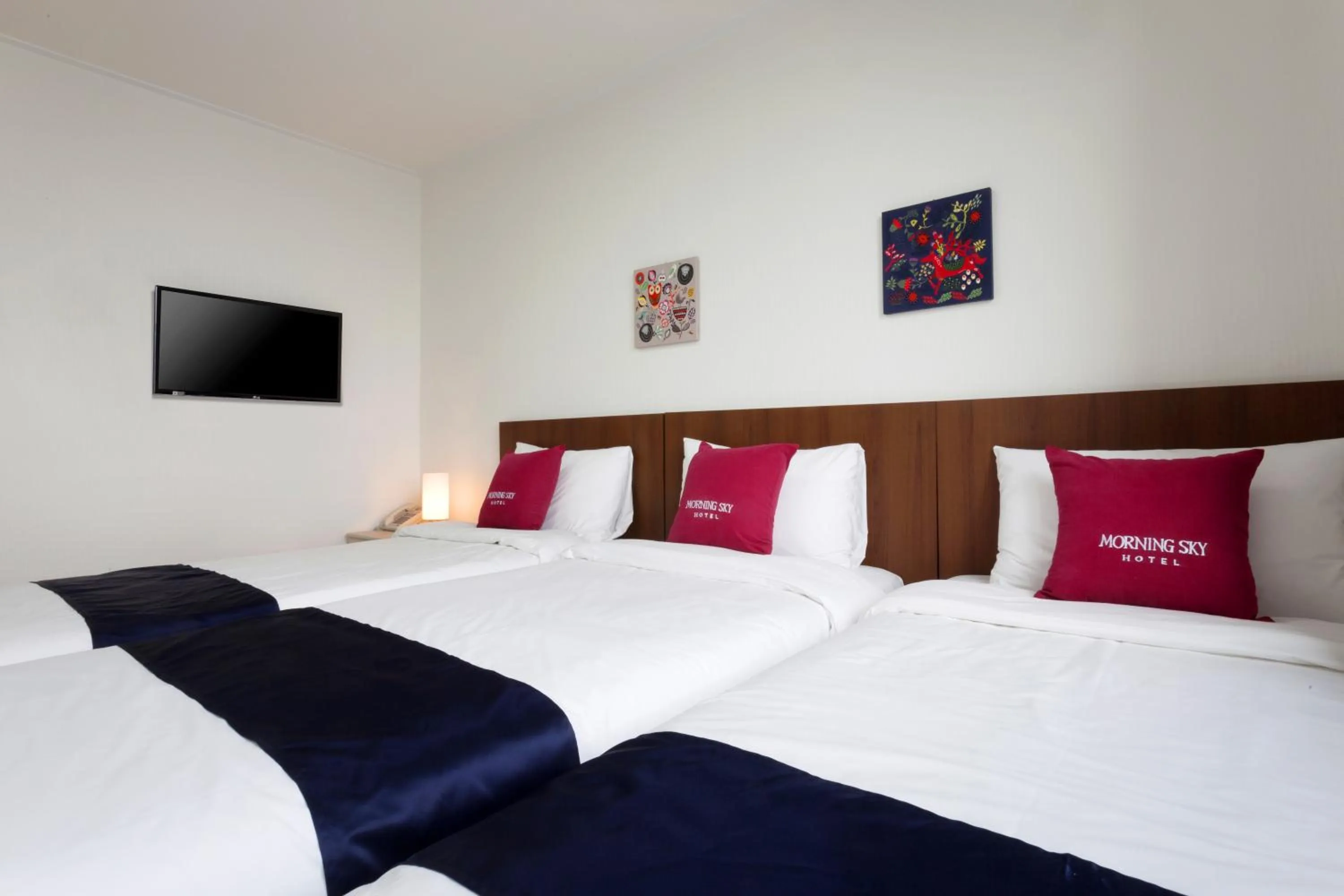 Decorative detail, Bed in Hotel Morning Sky