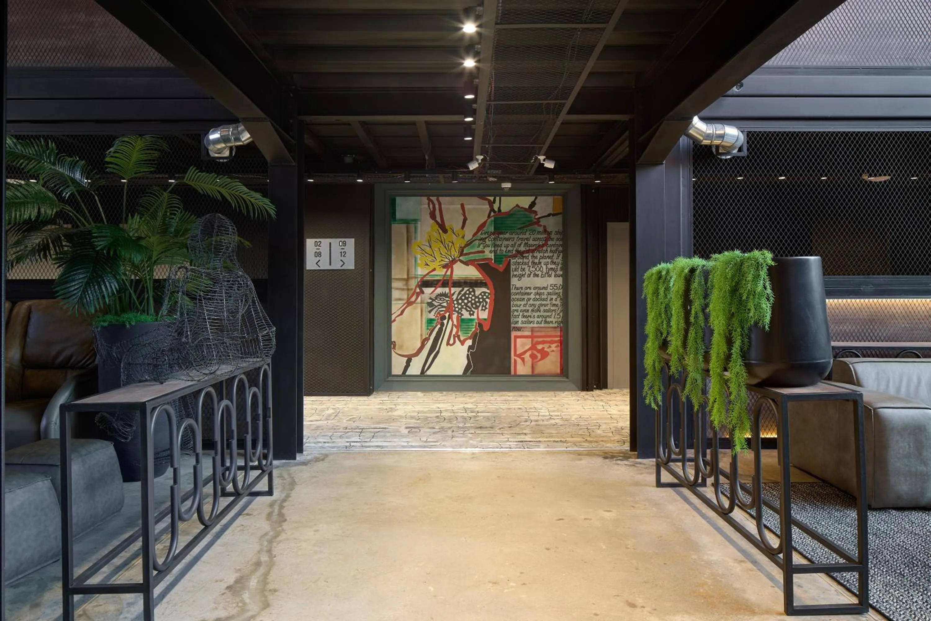 Decorative detail in Cargo88 Hotel