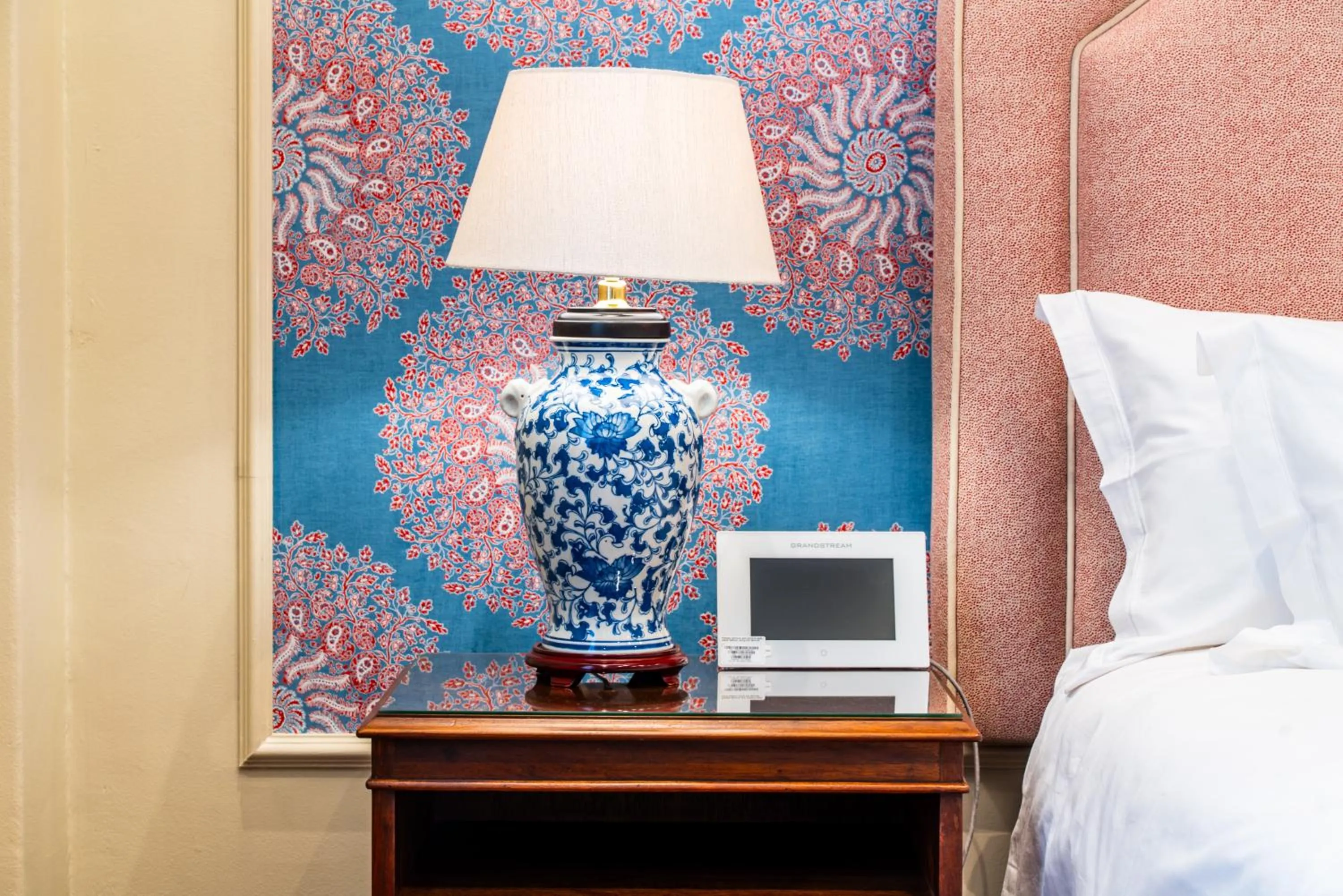 Decorative detail, Bed in The Monarch Hotel