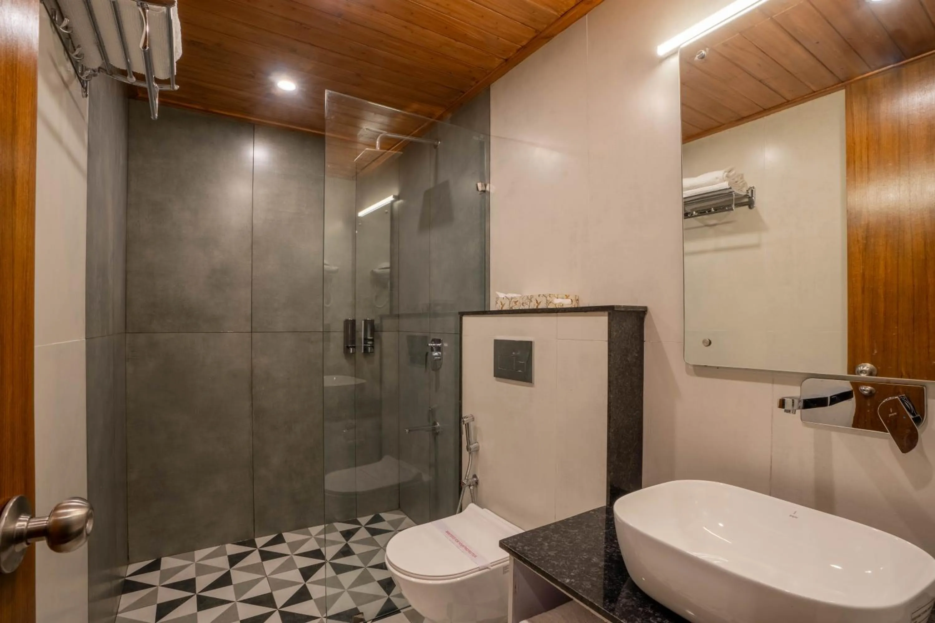 Bathroom in Perfectstayz Premium Westend at Mall Road