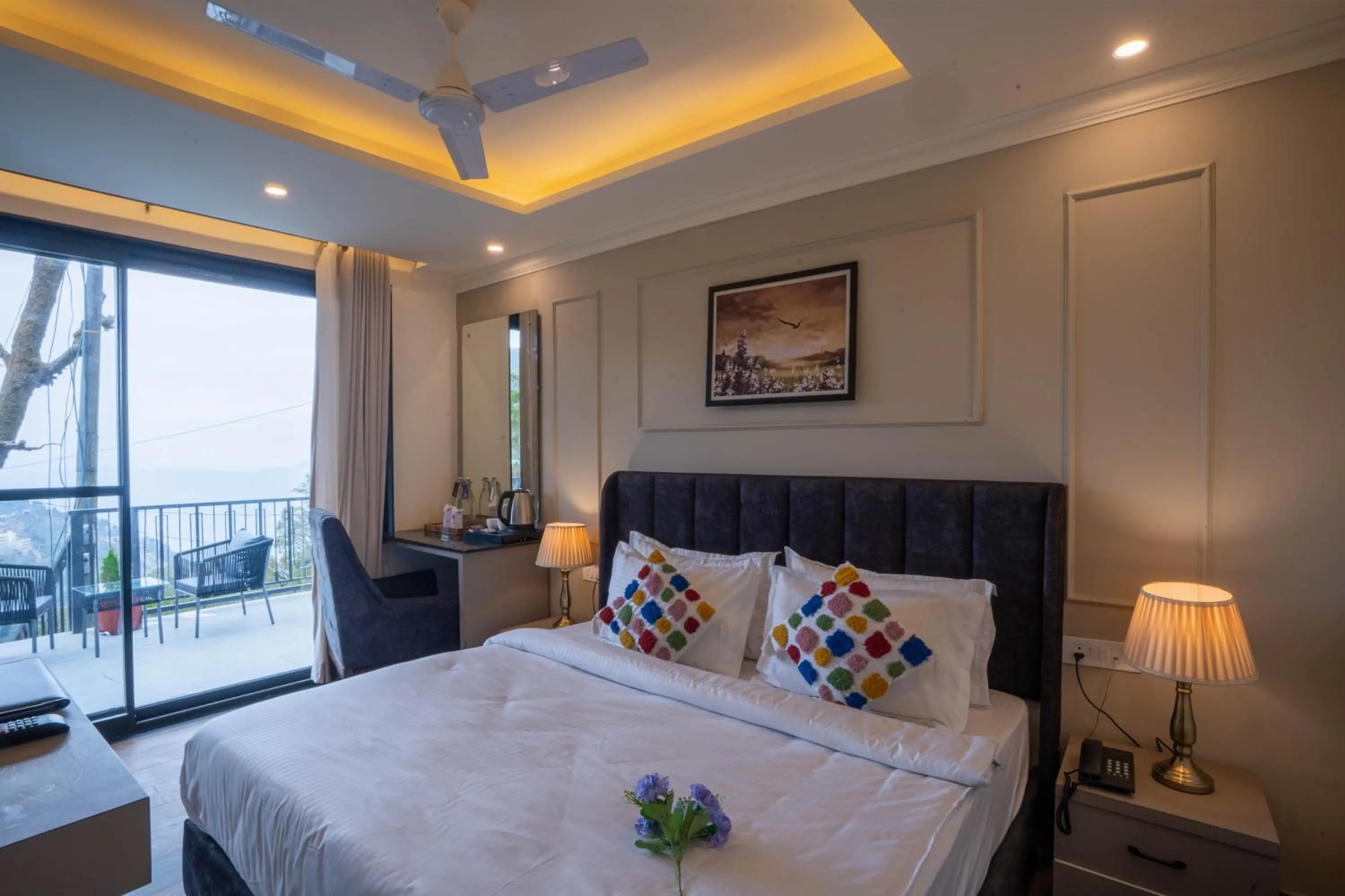 Balcony/Terrace, Bed in Perfectstayz Premium Westend at Mall Road