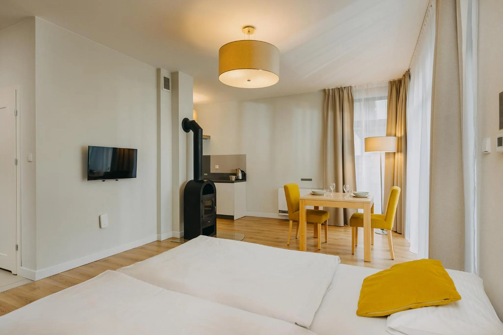 Living room, Bed in Osada Śnieżka koło Karpacza