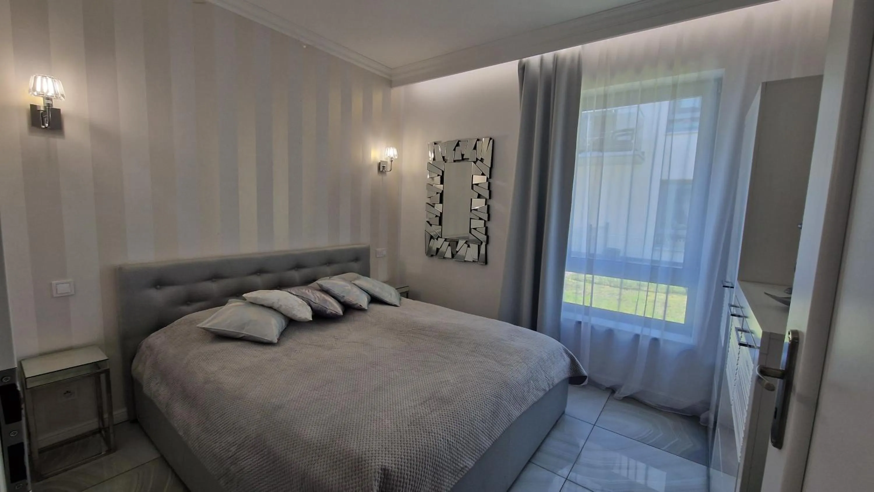Bed in Maxim Apartment Pobierowo