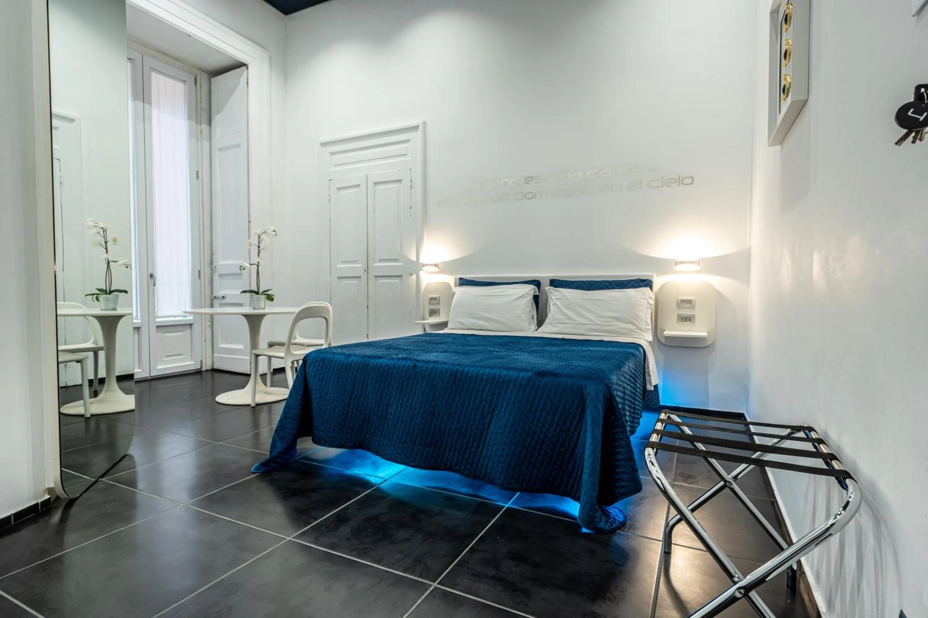 Bed in Skyhouse Chiatamone