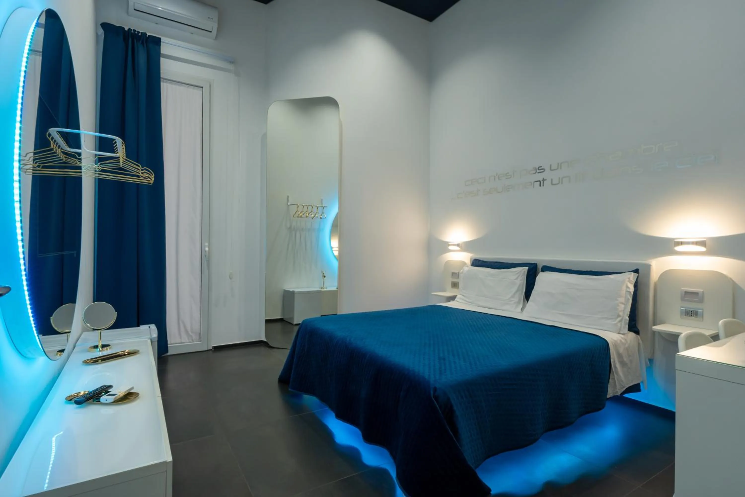 Bed in Skyhouse Chiatamone