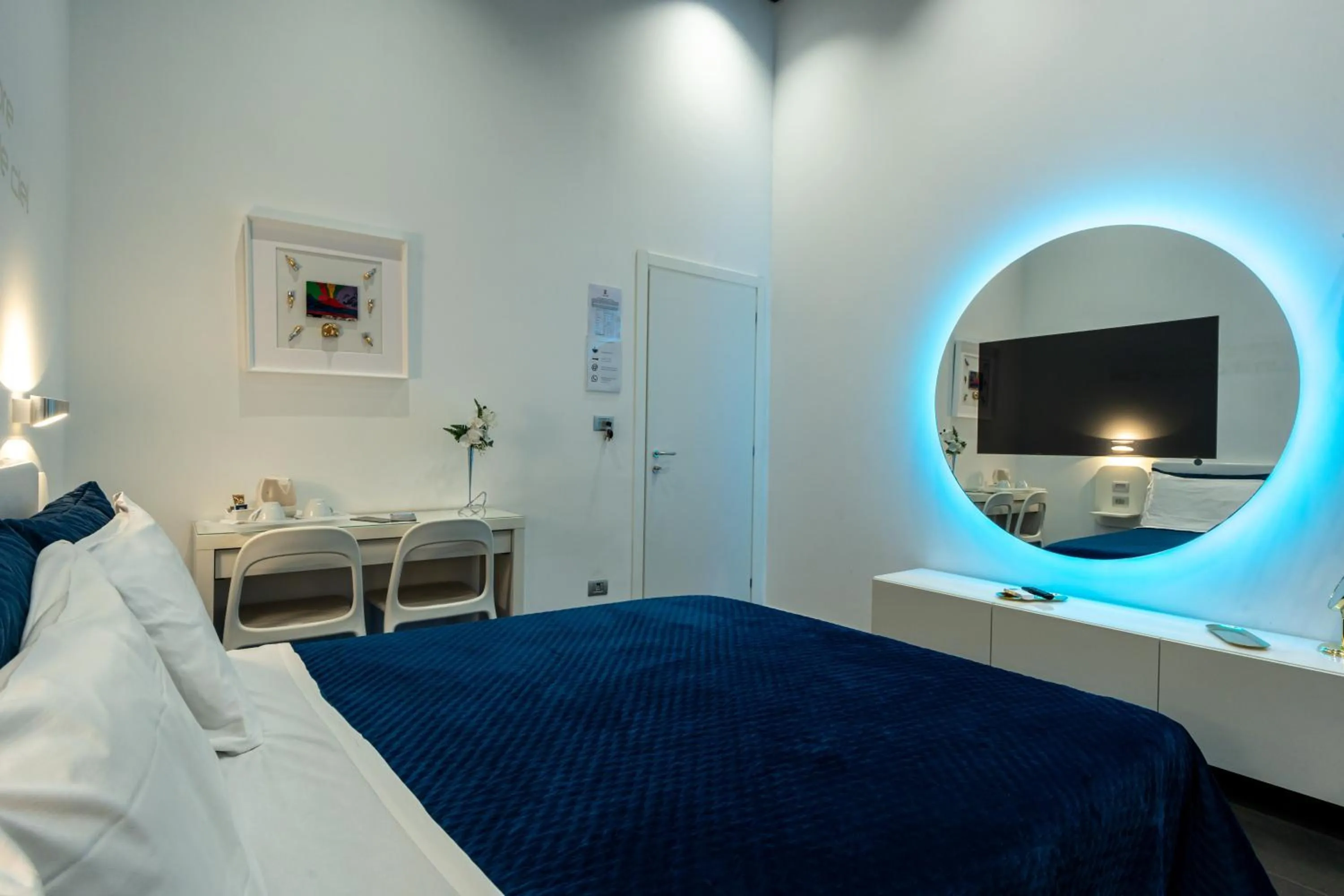 Bed in Skyhouse Chiatamone