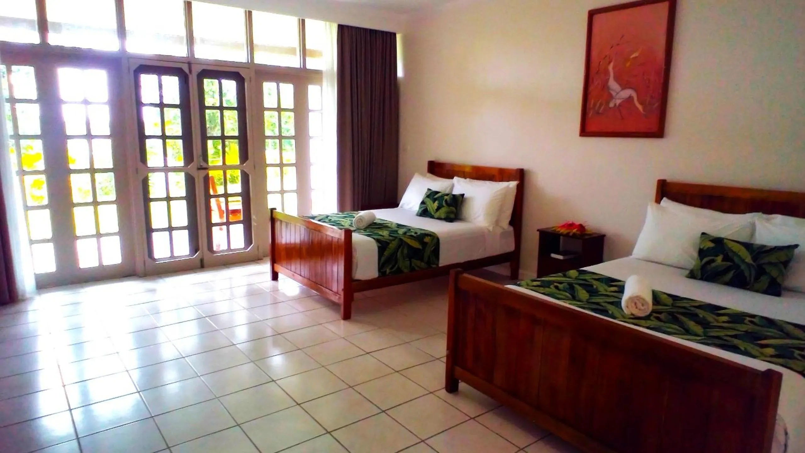 Bed in Yatu Lau Lagoon Resort Fiji