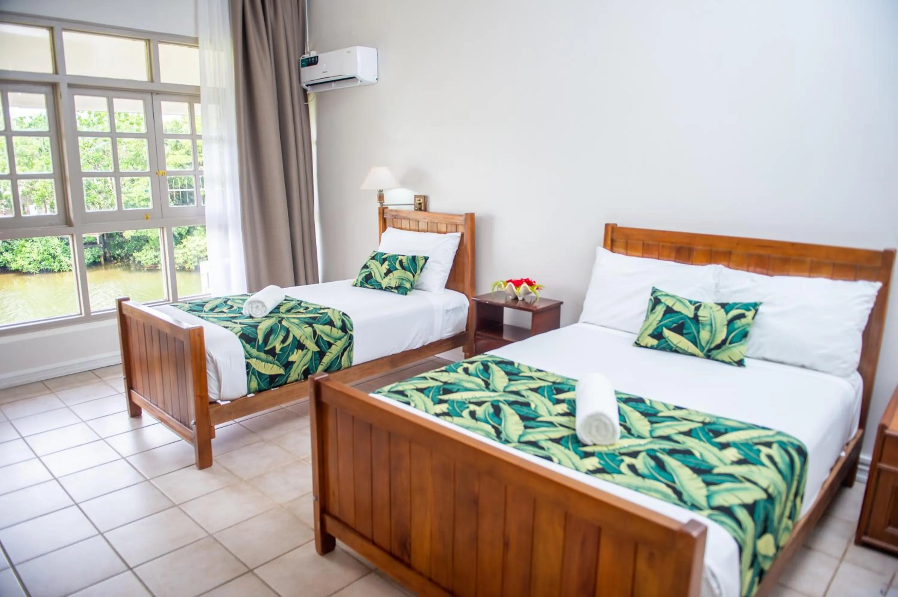 Bed in Yatu Lau Lagoon Resort Fiji