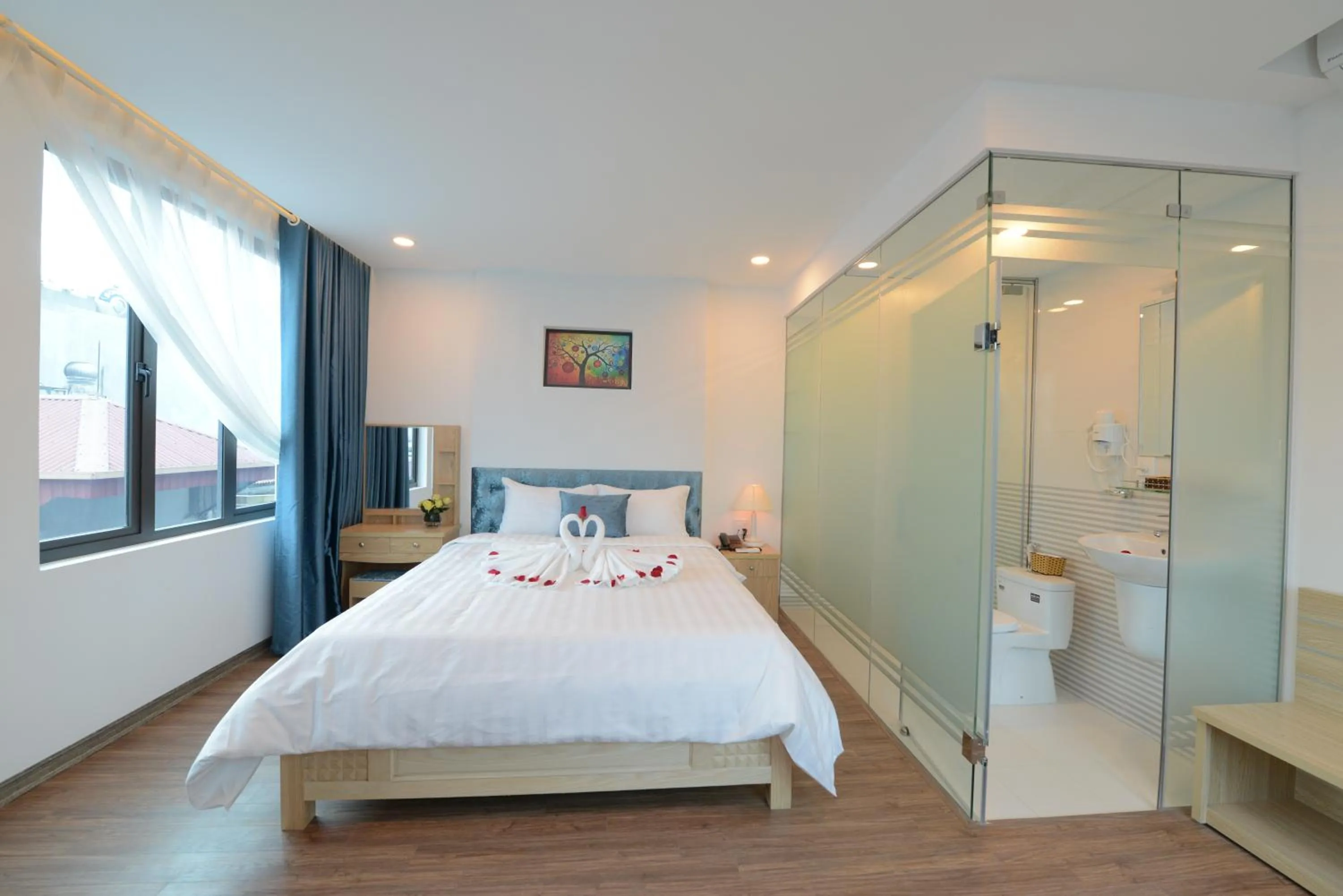 Photo of the whole room, Bed in Hanoi Prime Garden Hotel & Spa