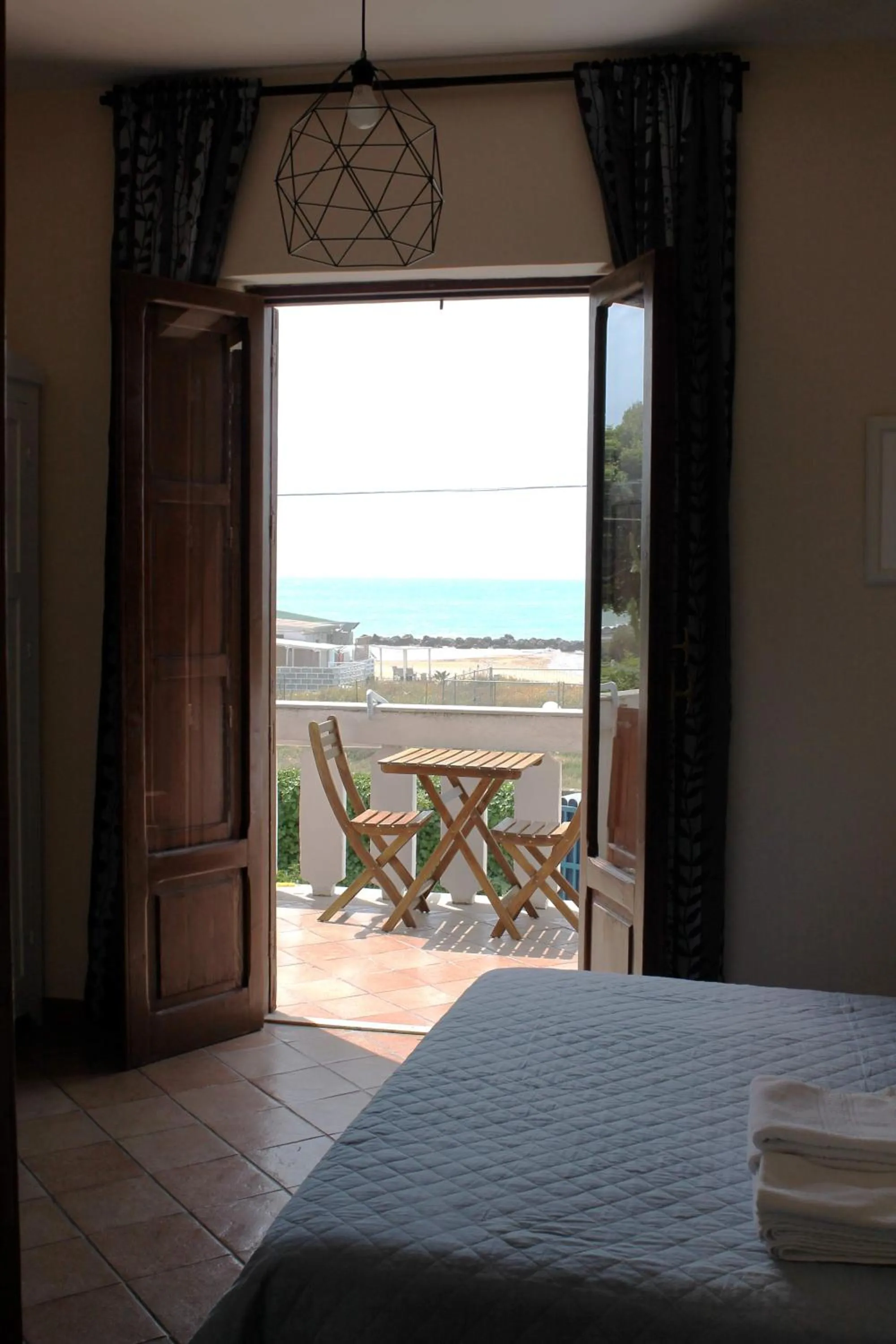 Balcony/Terrace, Bed in B&B Nettuno San Leone