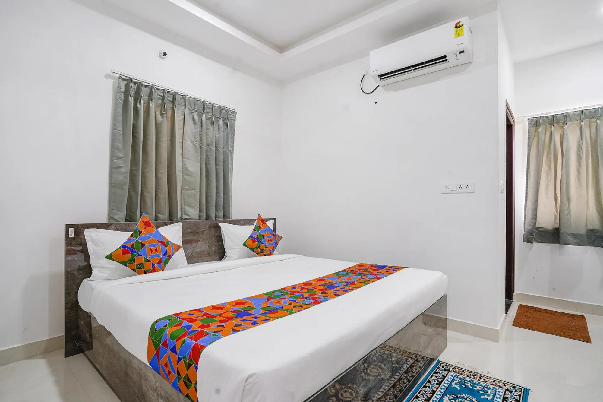 Bed in FabHotel Rooms 27 - Nr Hitech City