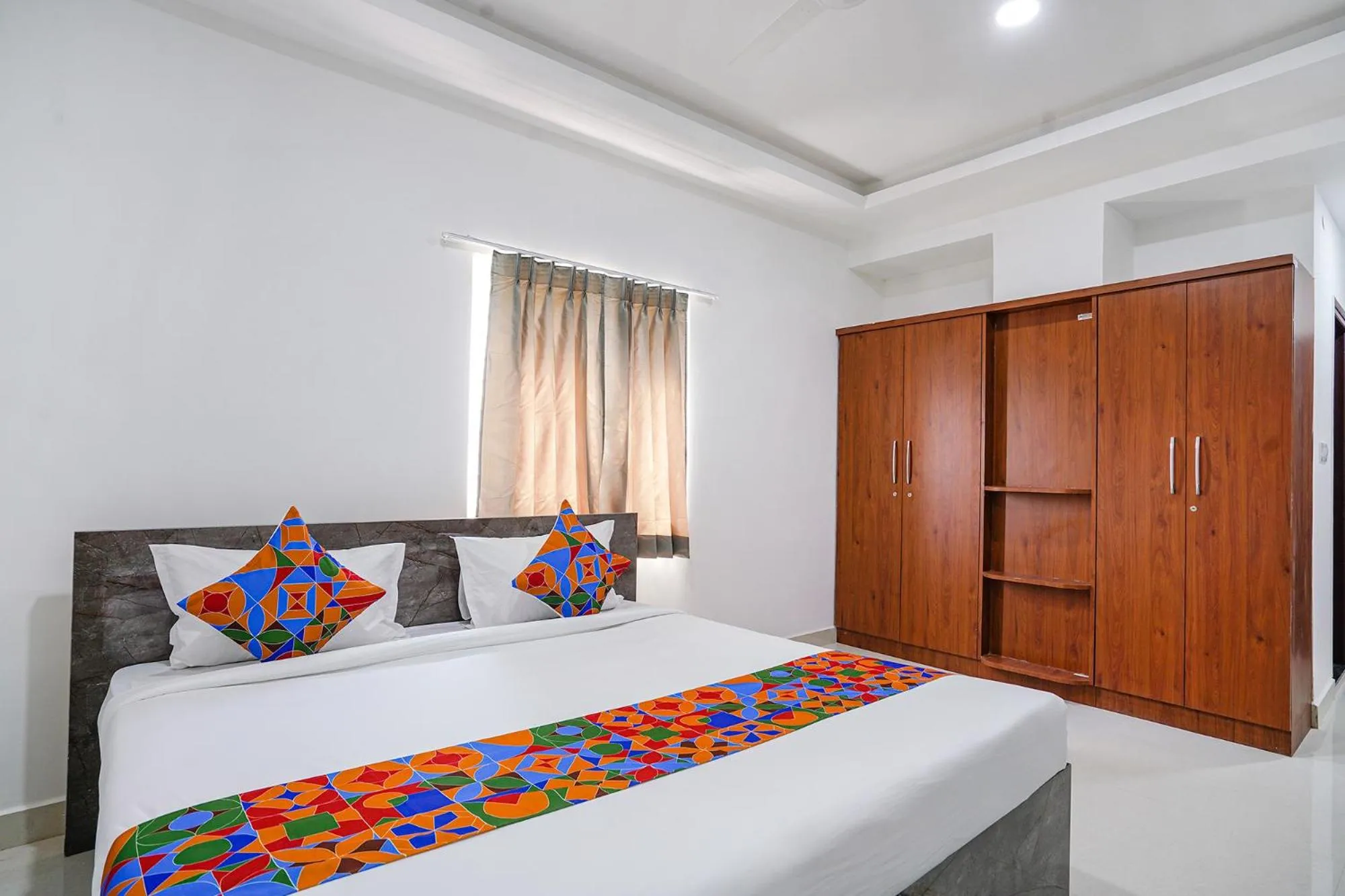 Bed in FabHotel Rooms 27 - Nr Hitech City