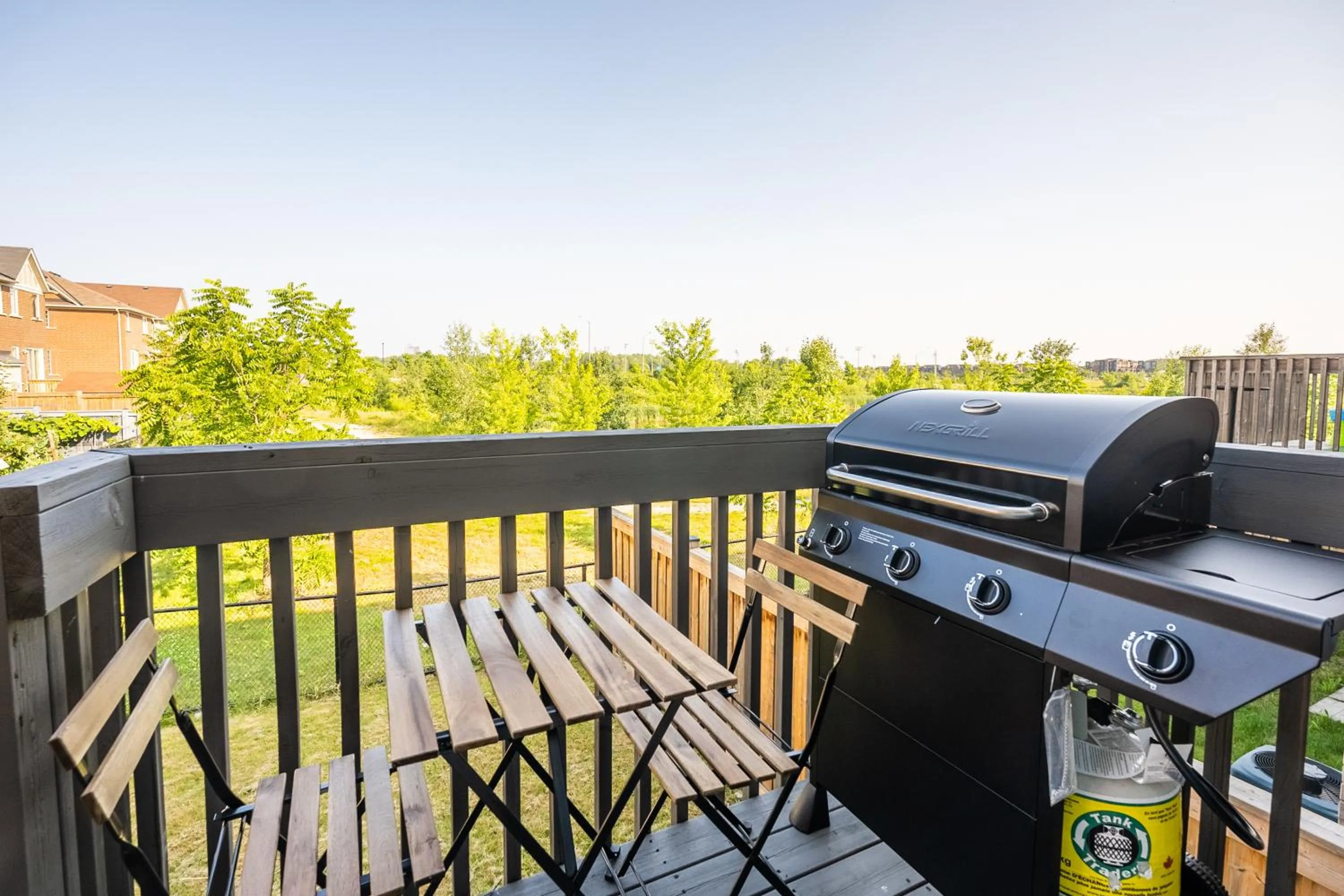 BBQ facilities in GlobalStay 3 Bedroom House with Parking Brampton