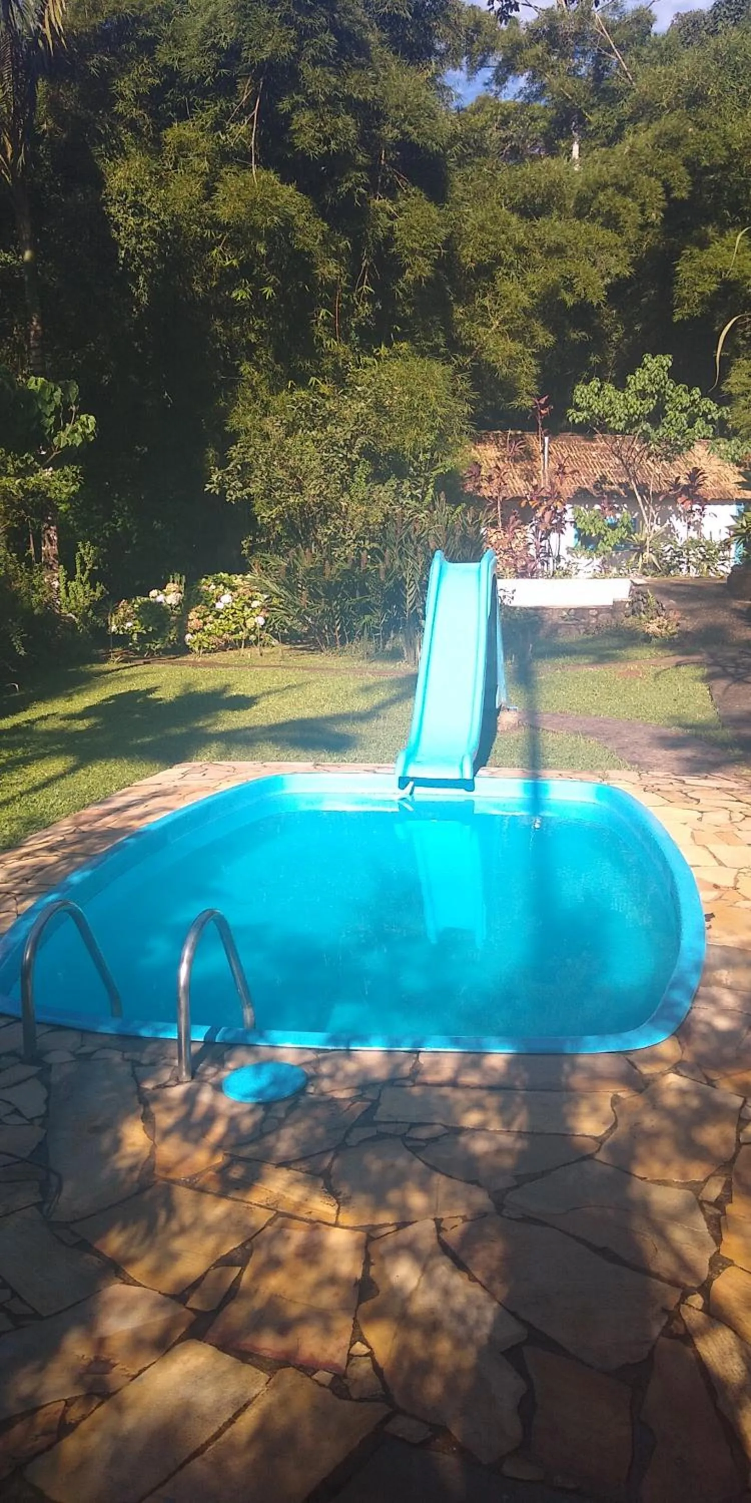 Pool view in Pousada na Colina