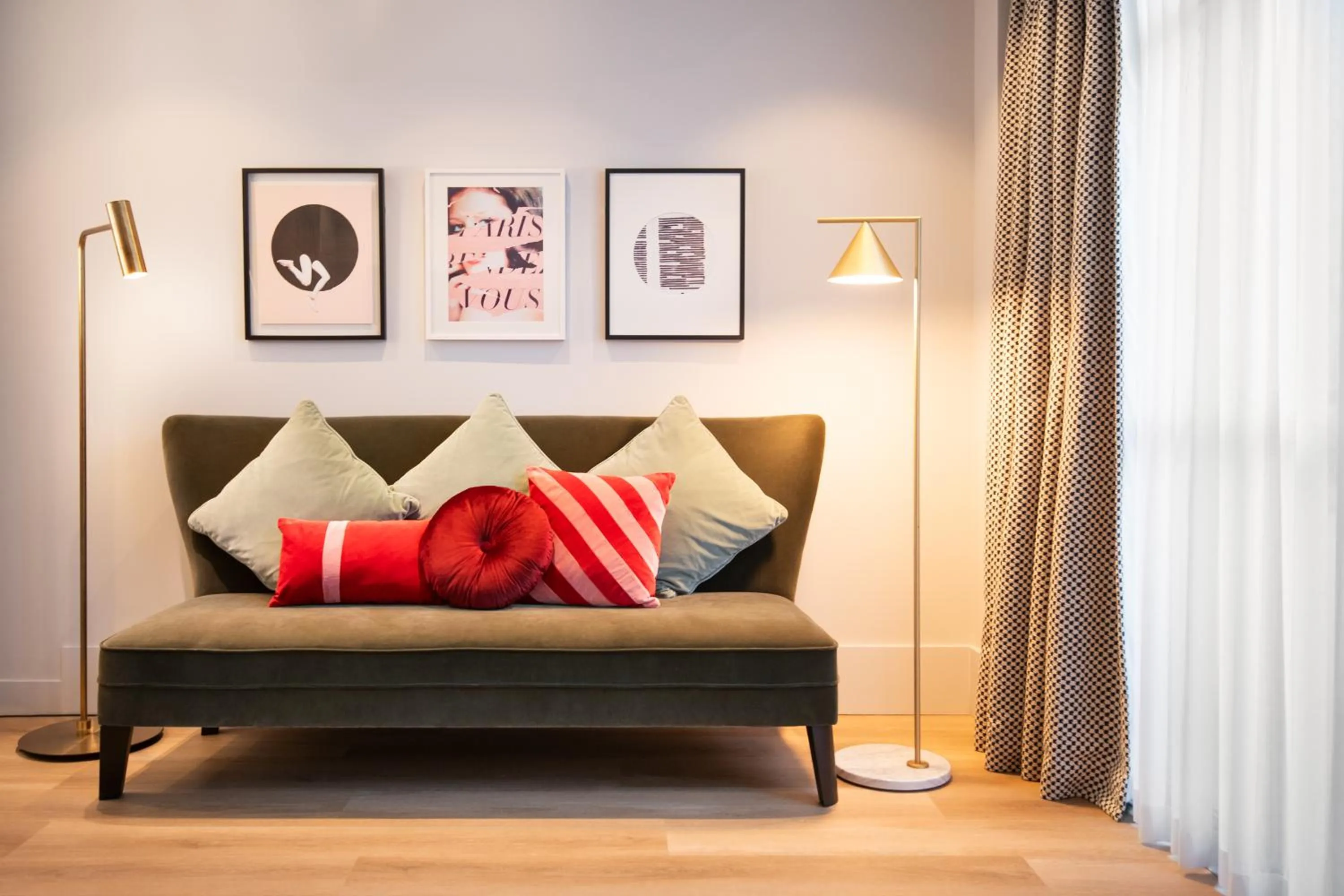 Seating area in Maison ELLE Amsterdam