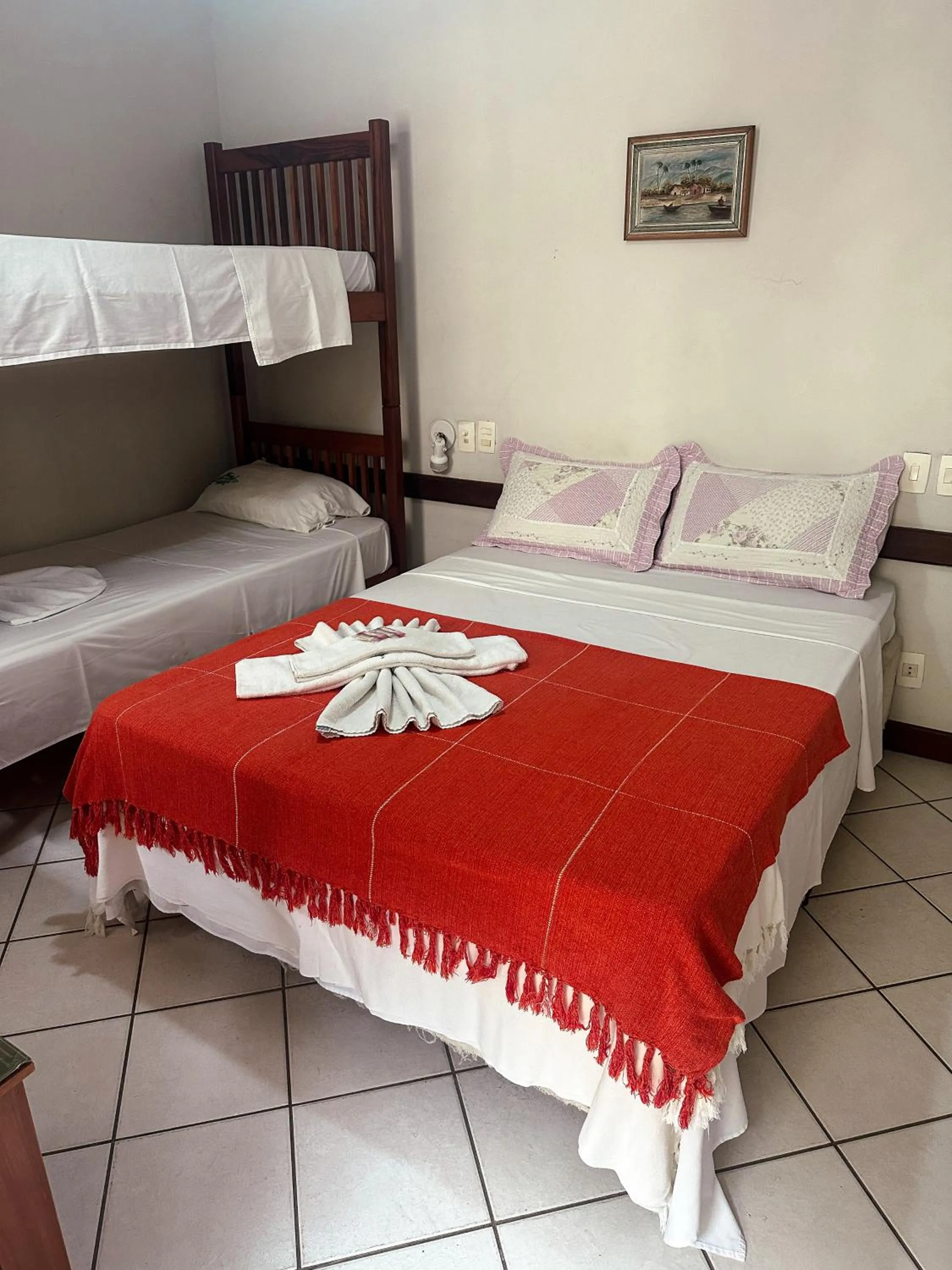 Bed in Pousada Paraíso Ilha Grande