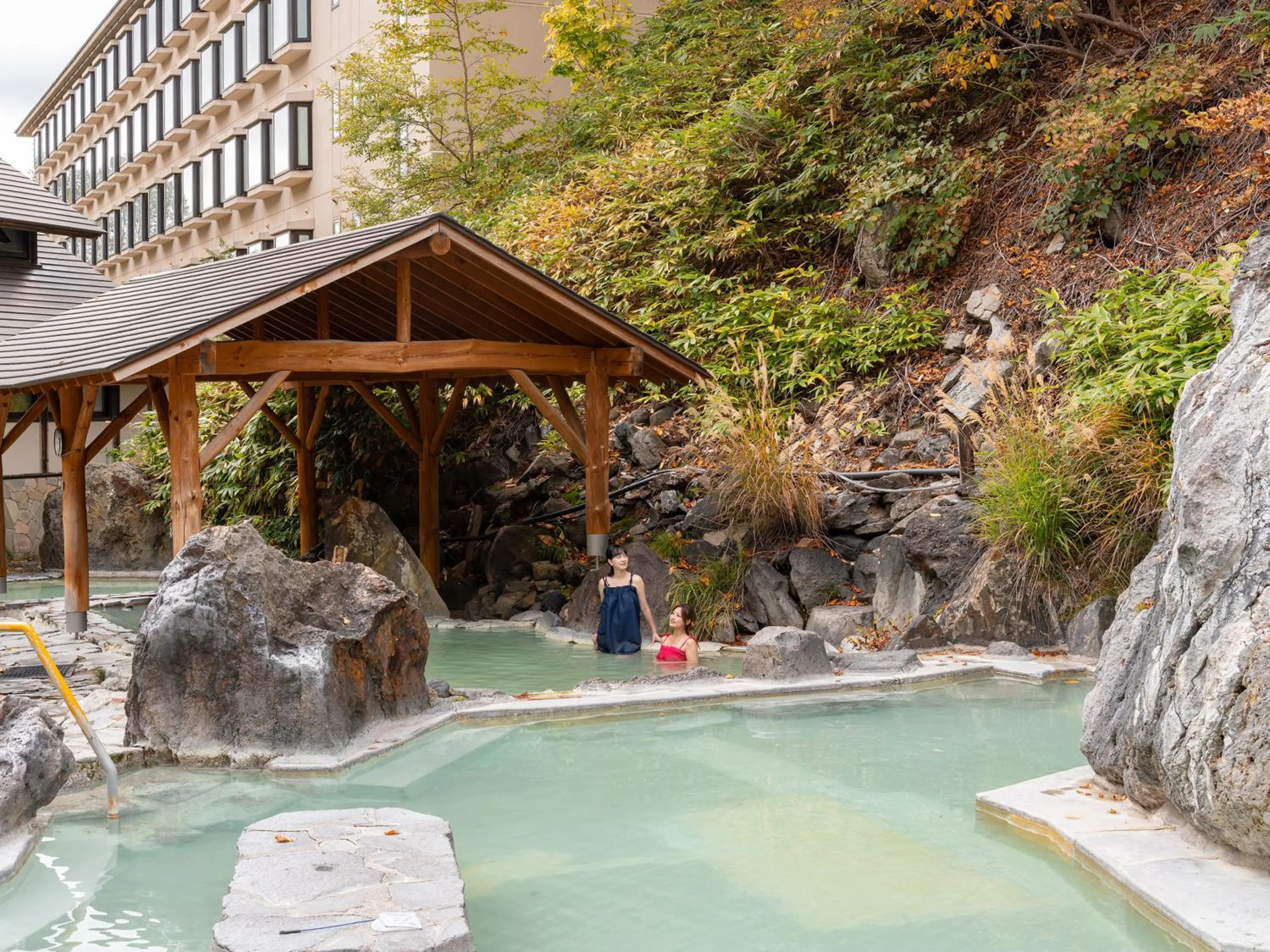 Open Air Bath in Manza Kogen Hotel