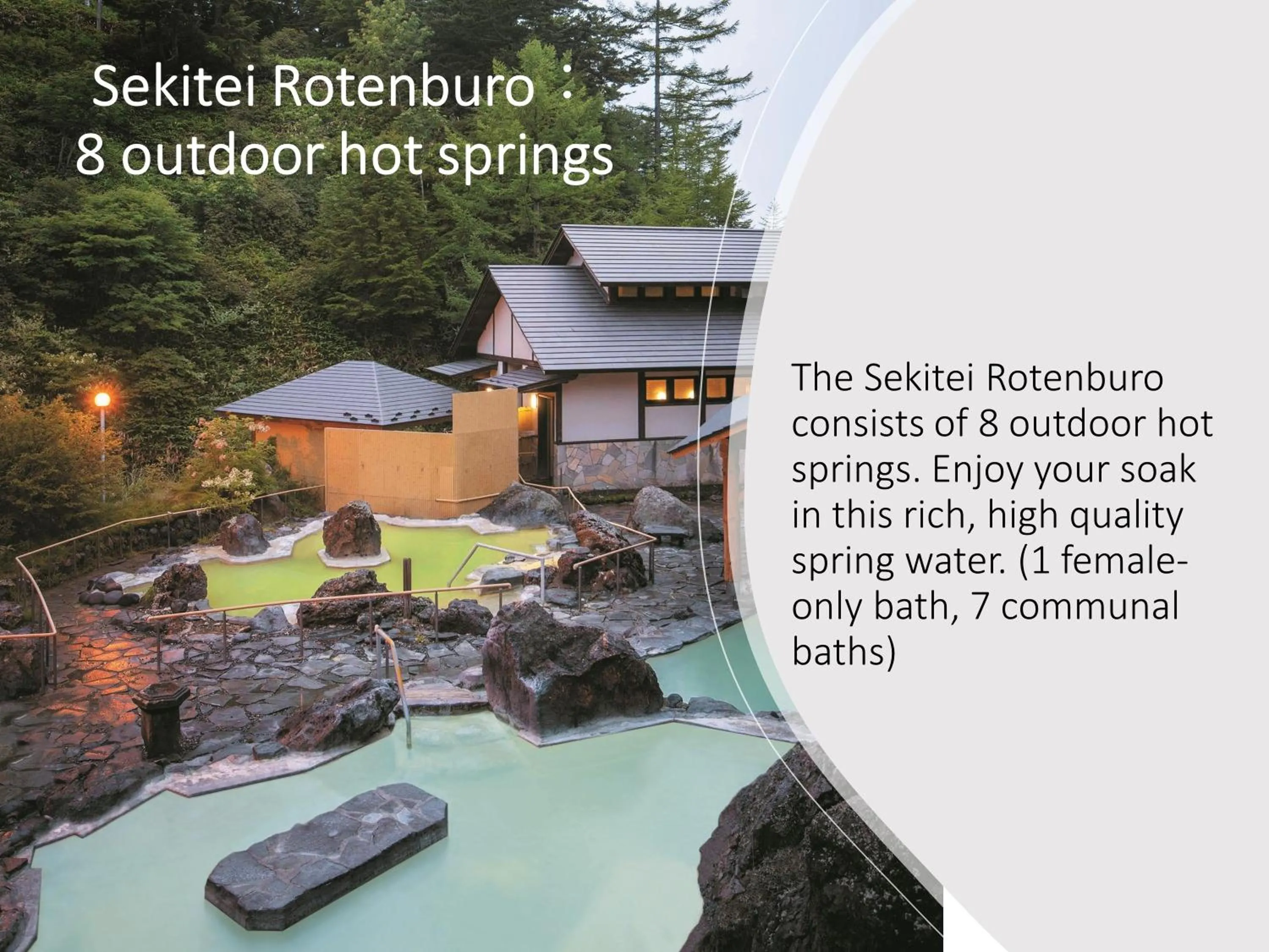 Hot Spring Bath in Manza Kogen Hotel