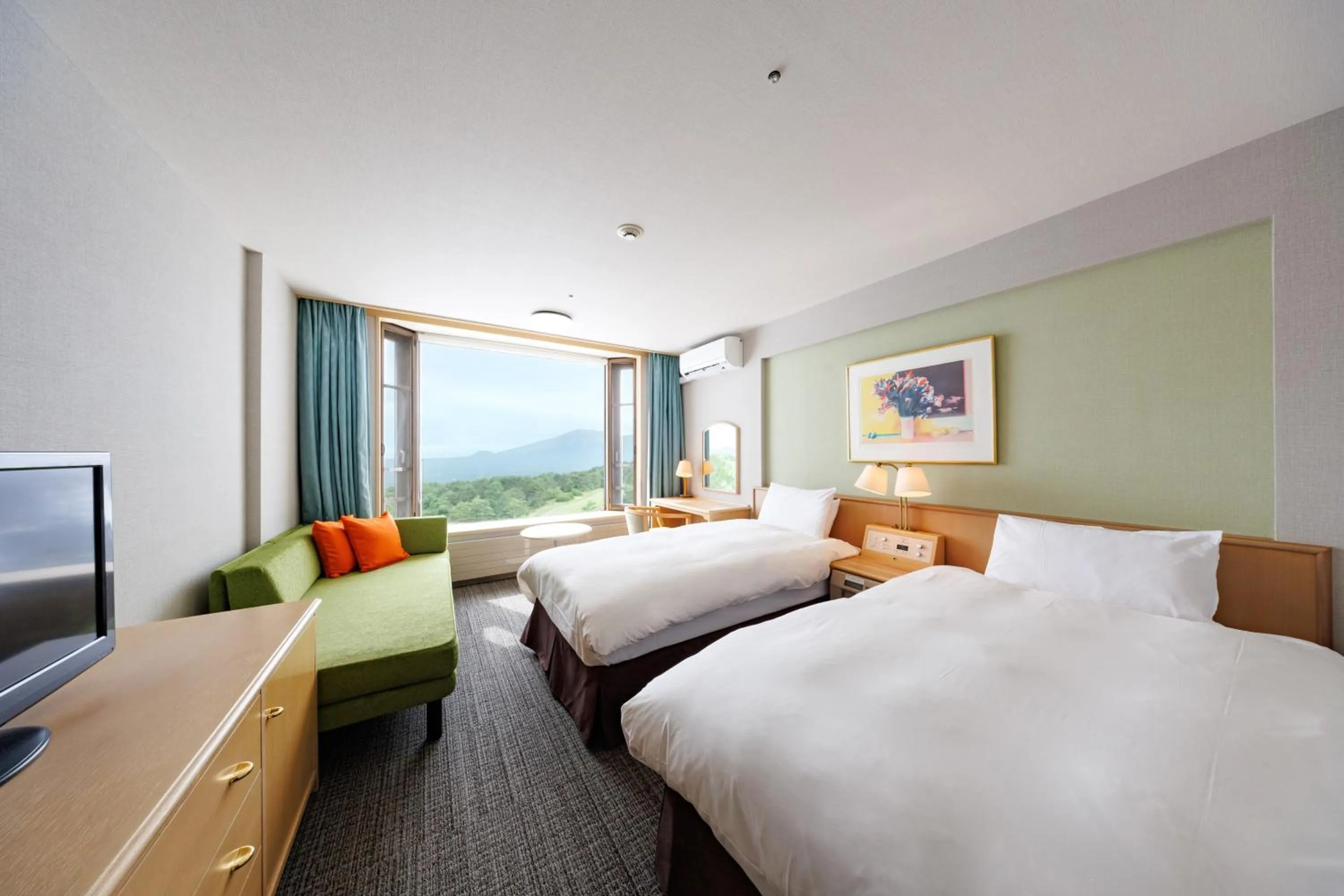 Bed in Tsumagoi Prince Hotel