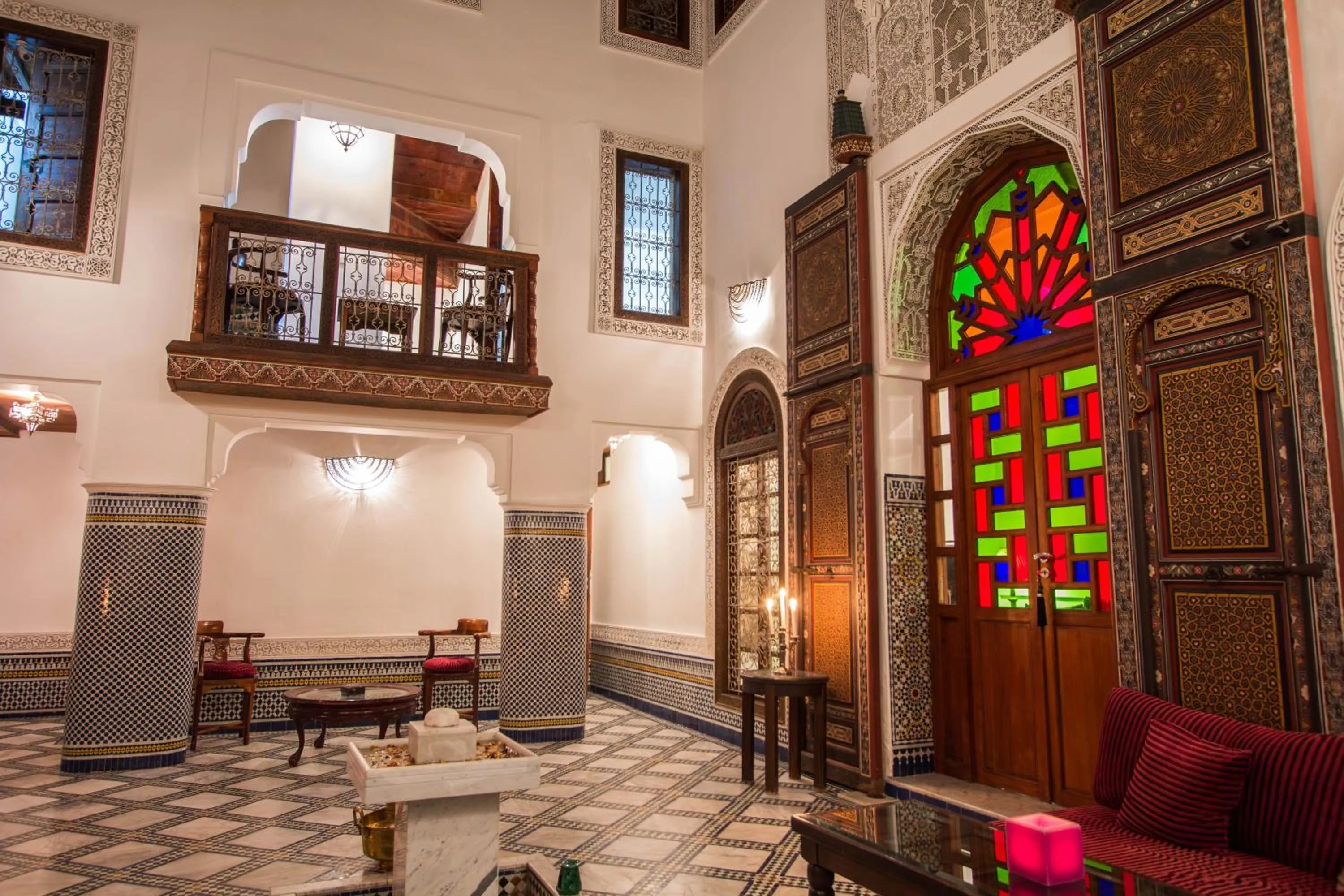 Communal lounge/ TV room in Riad Noujoum Medina