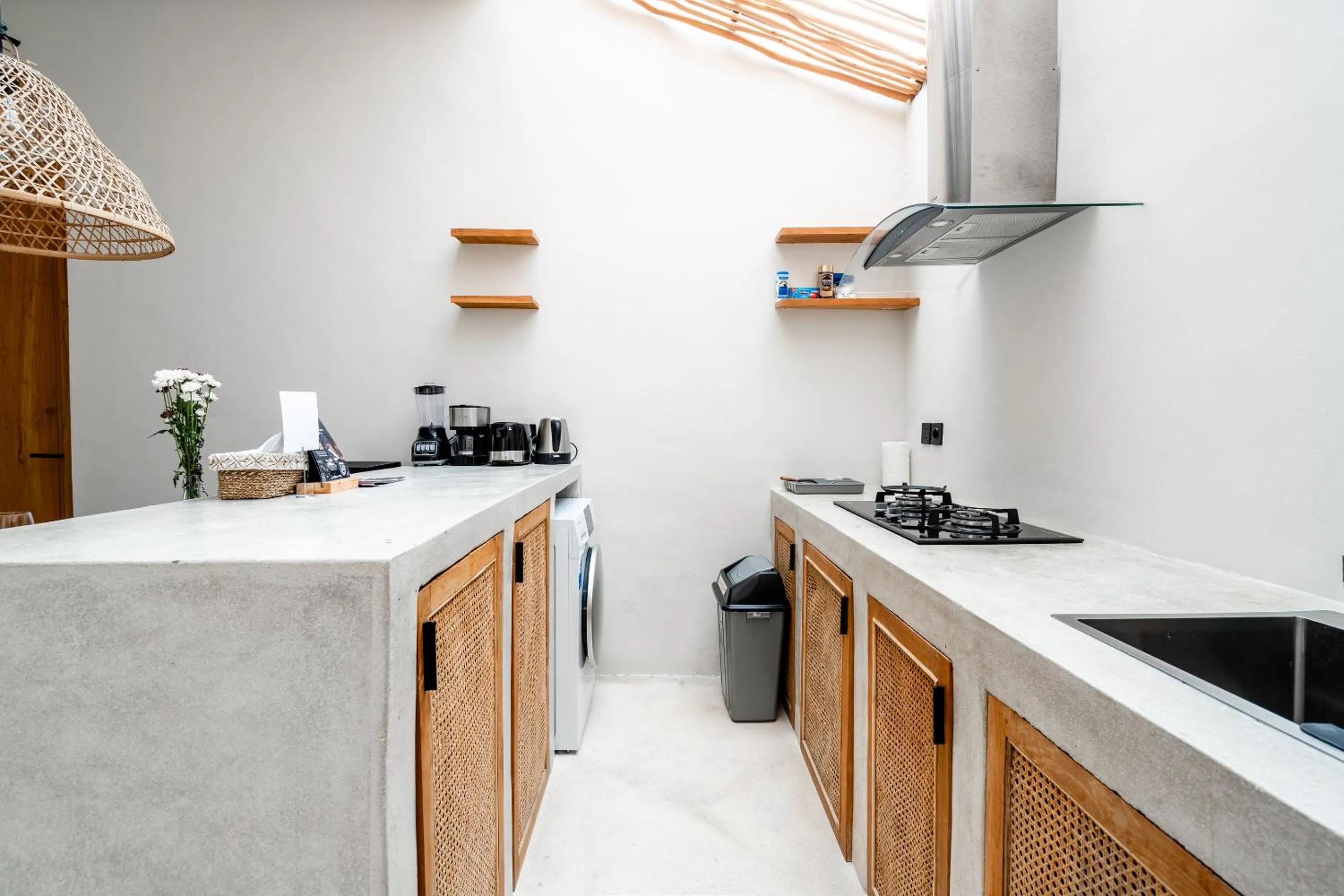 Kitchen or kitchenette in Hijau Villa by EVDEkimi - Charming 2BR escape with Pool, Outdoor Lounge, Lush Garden - New Year's Offer