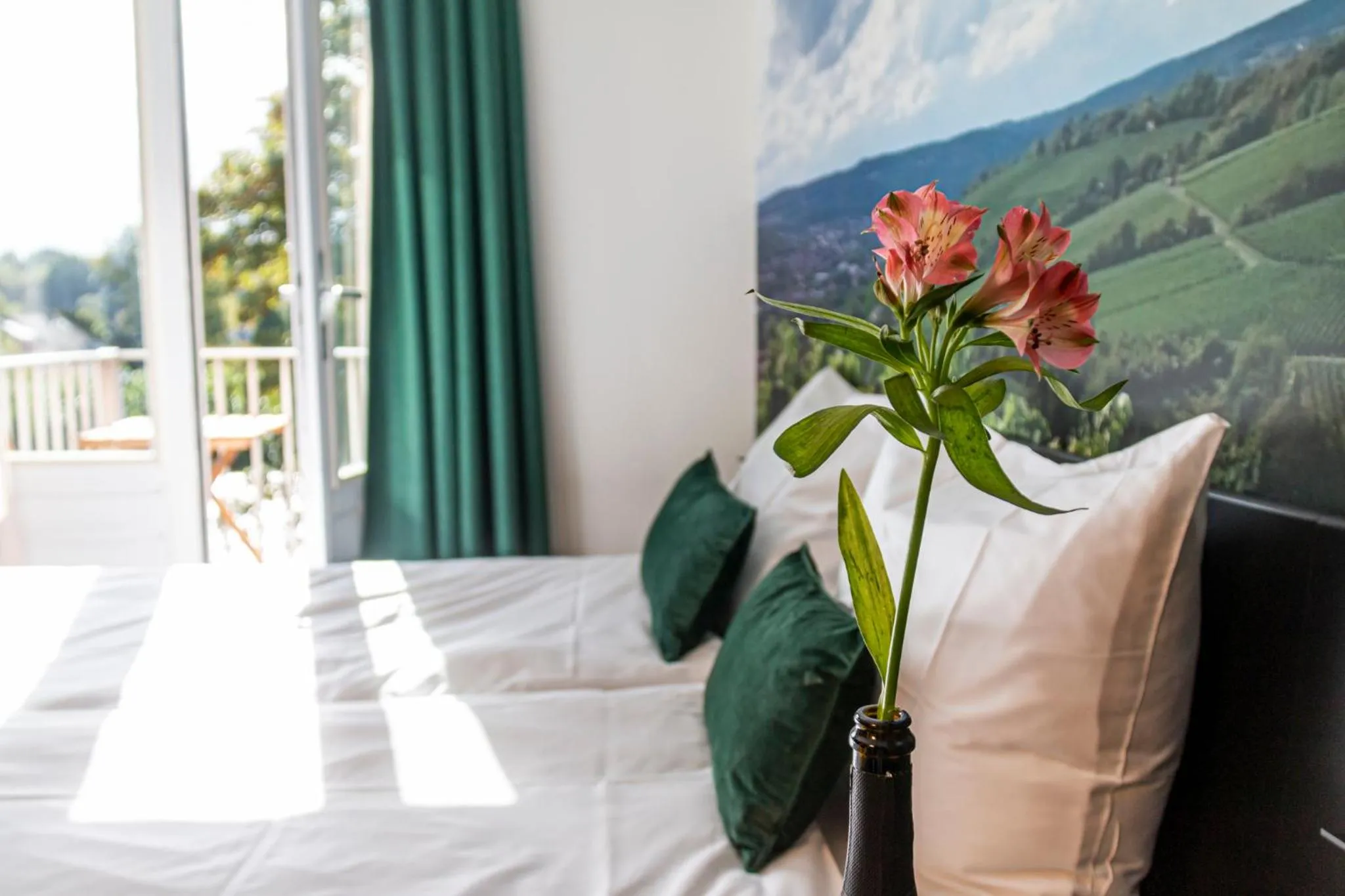 Bed in Dormio Wijnhotel Valkenburg