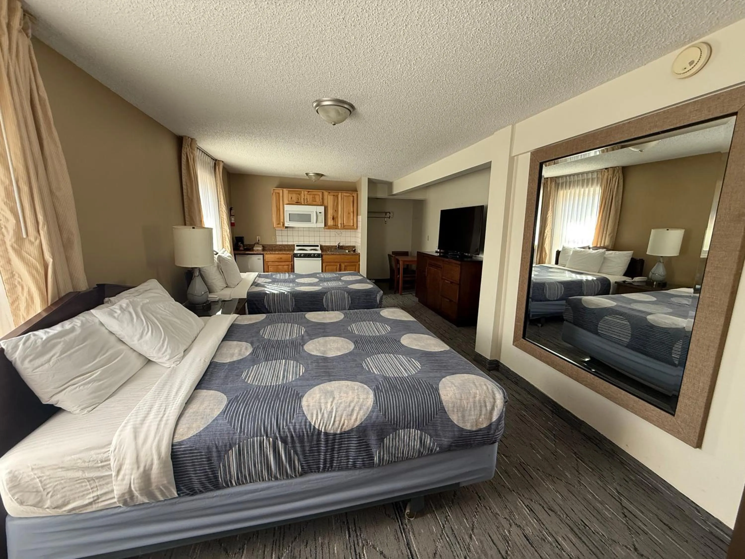 Bed in Snowshoe Motel