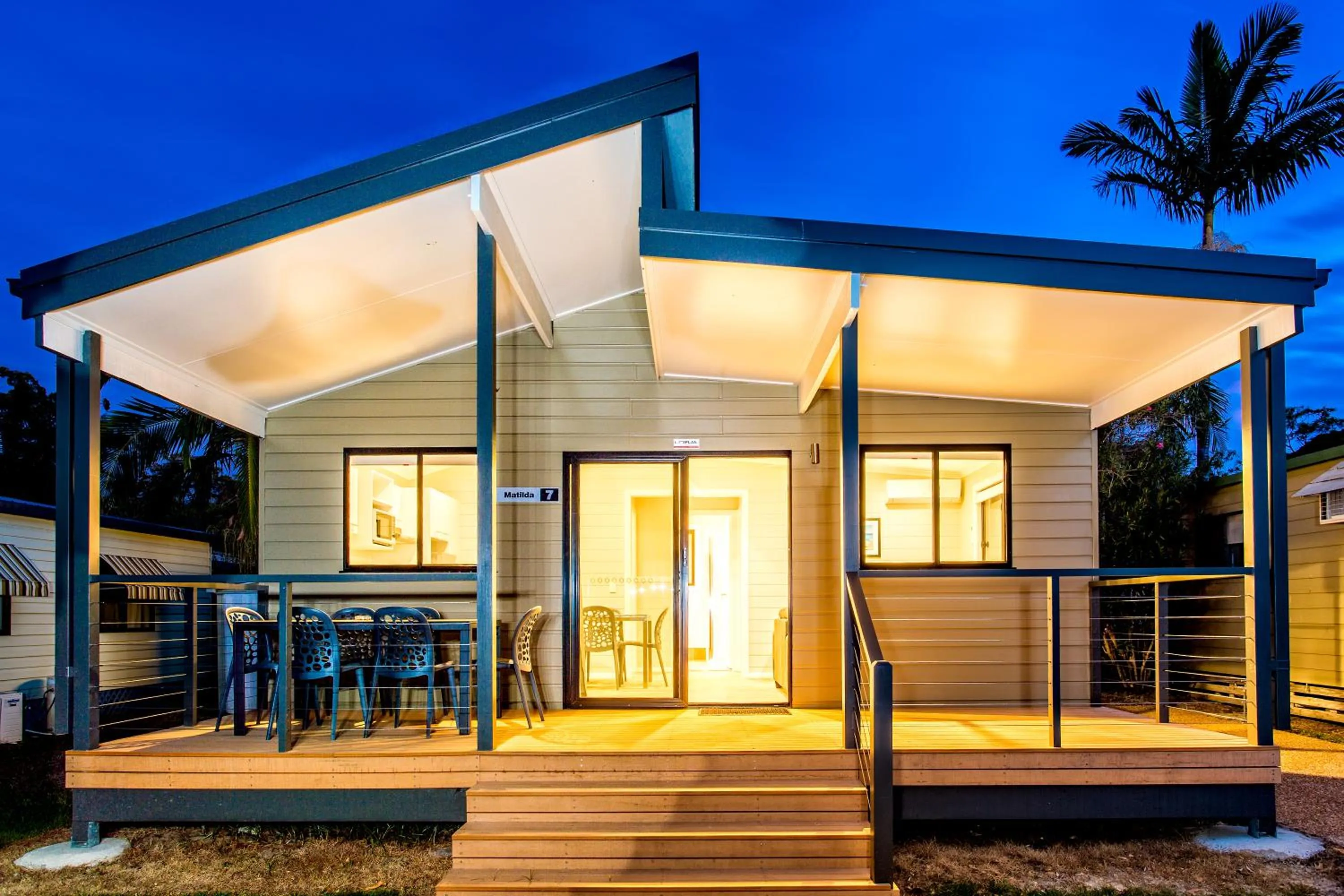 Balcony/Terrace in BIG4 Tweed Billabong Holiday Park