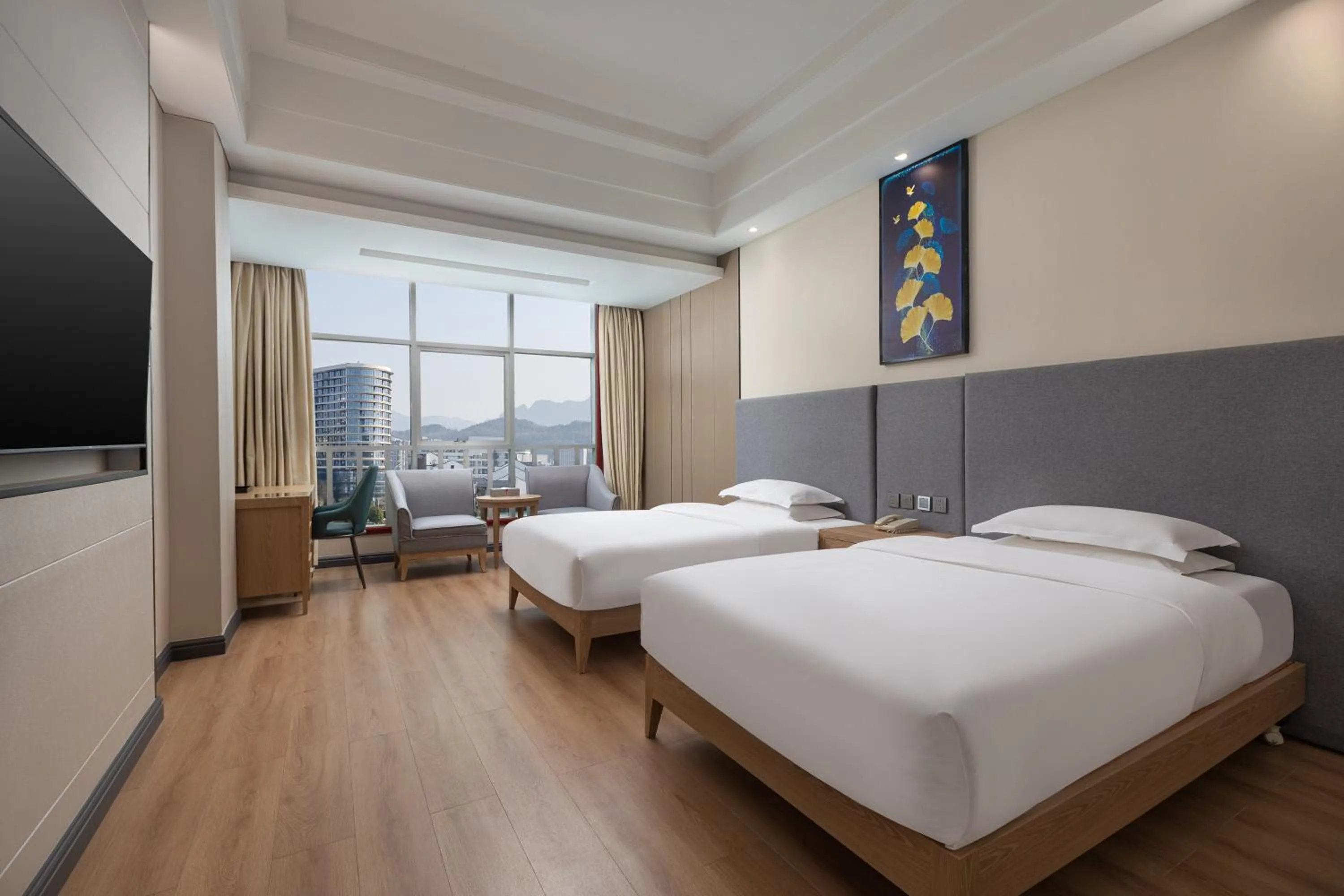 Bed in Ramada by Wyndham Zhangjiajie Tianmen Mountain