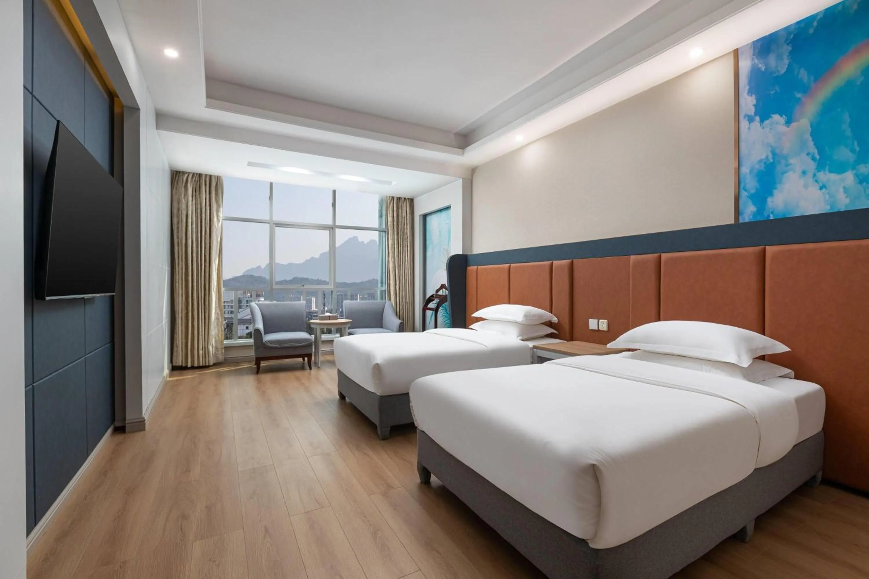 Bed in Ramada by Wyndham Zhangjiajie Tianmen Mountain