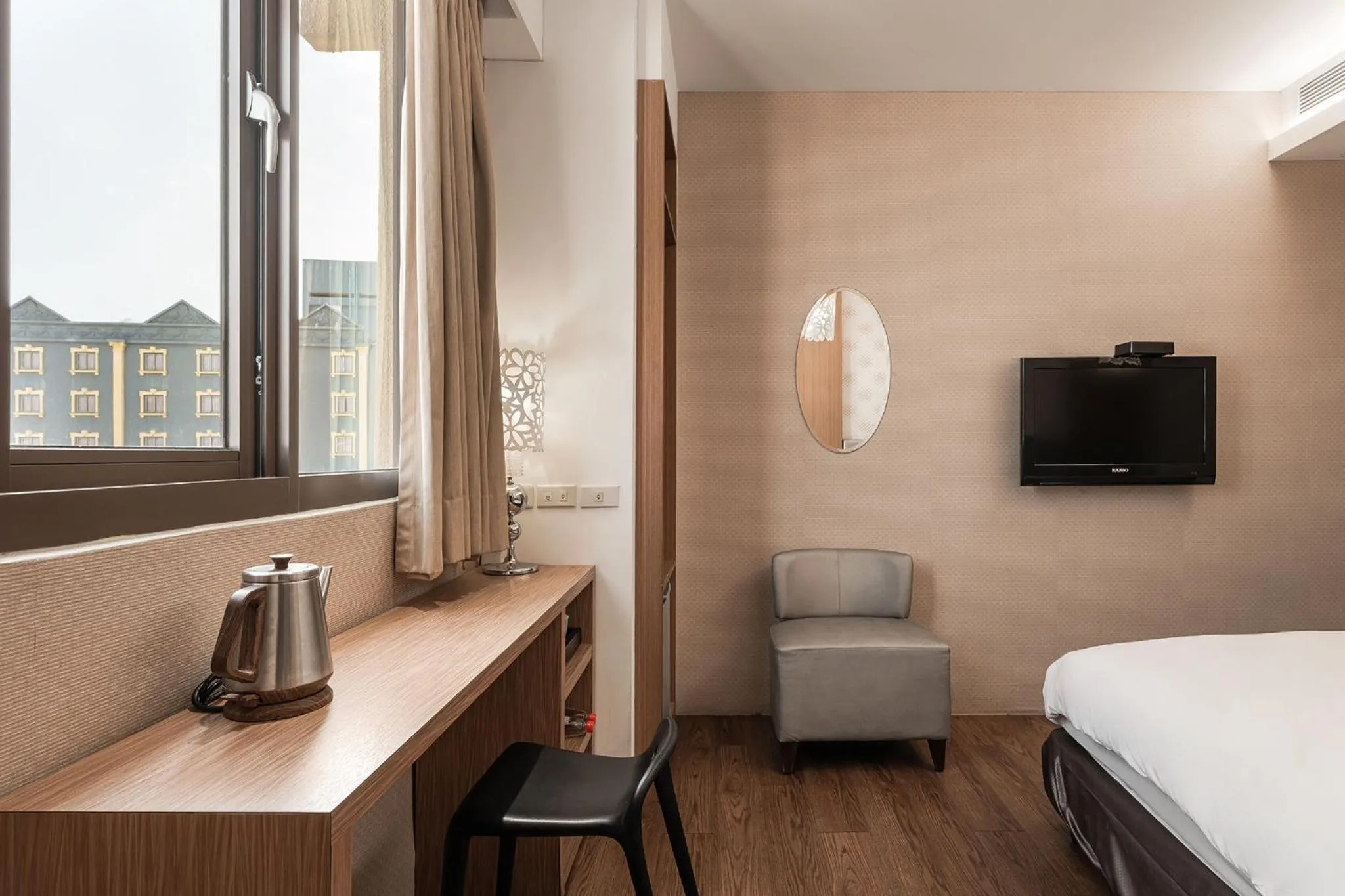 Bed in The Riverside Hotel Hengchun