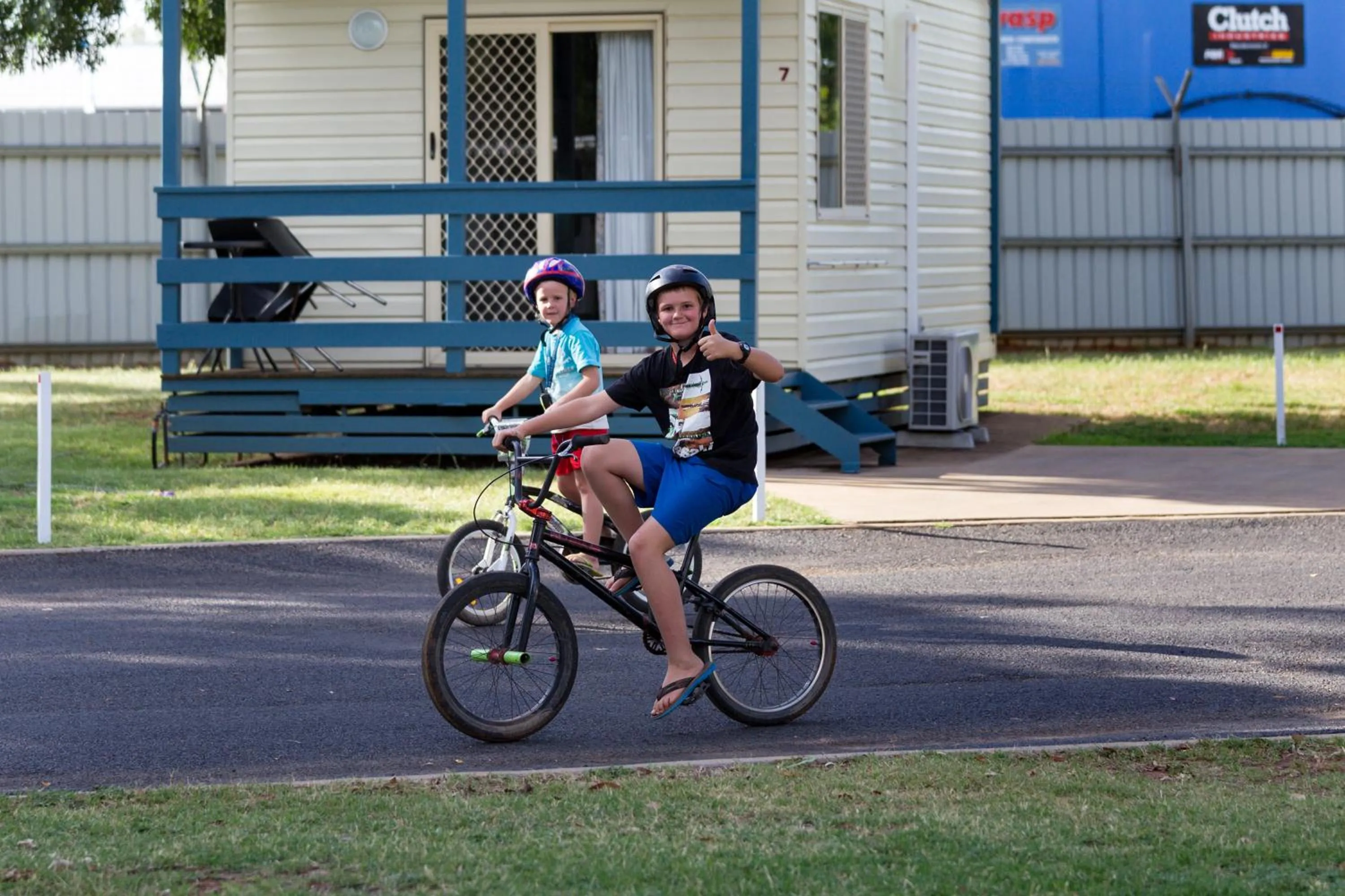 Cycling in NRMA Dubbo Holiday Park