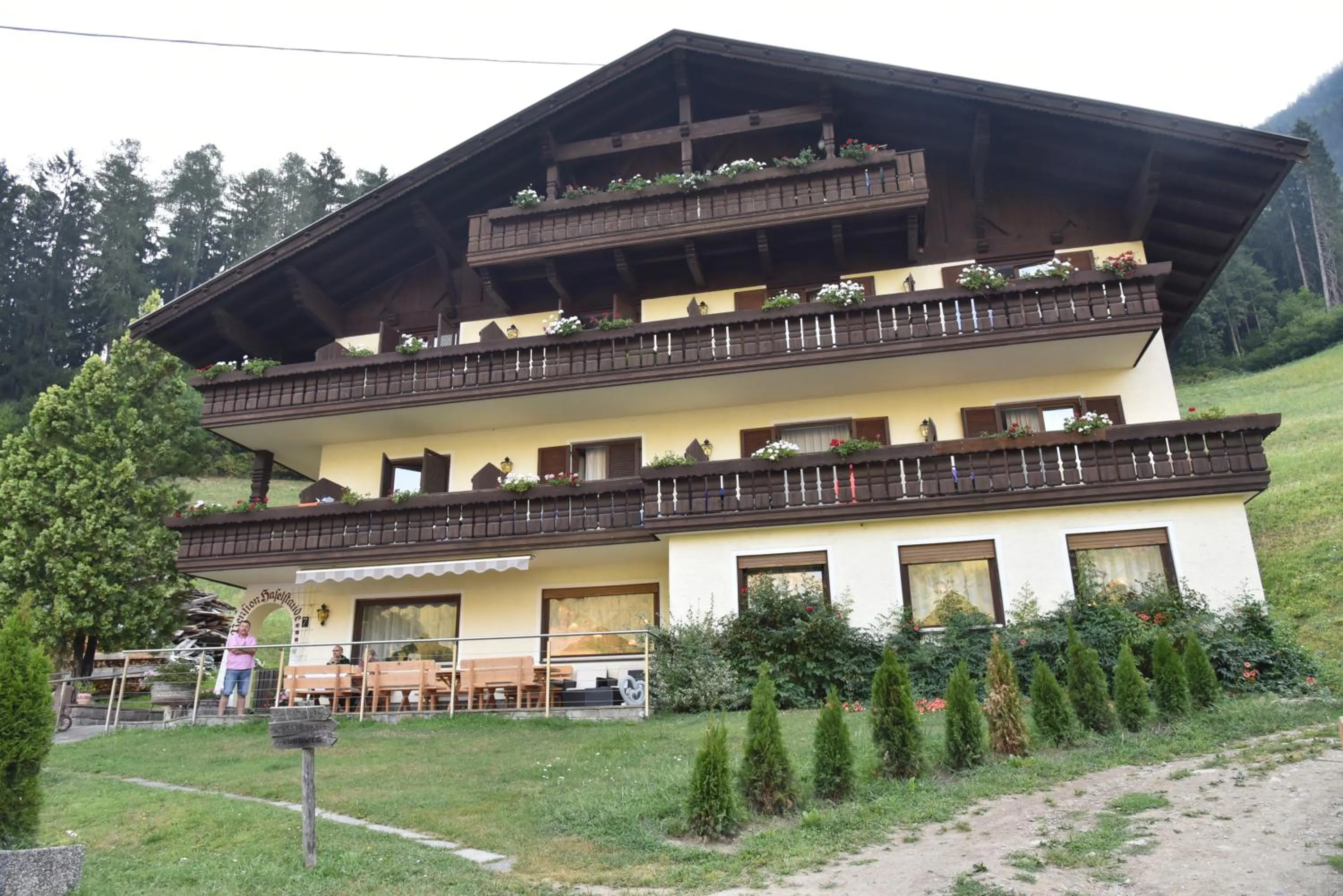 Patio in Pension Gasthof Haselstaude