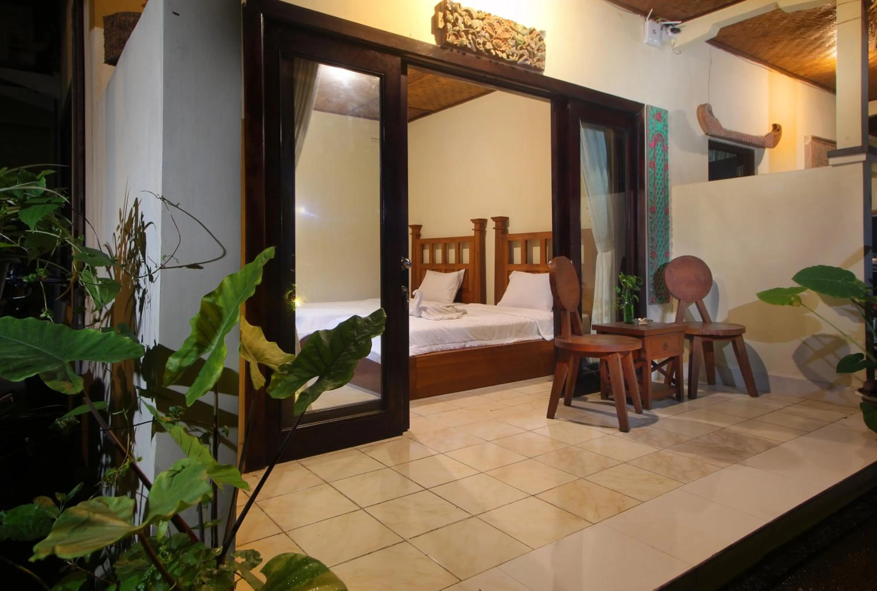 Balcony/Terrace, Bed in Sari Gong Guest House, A Trishula Collection