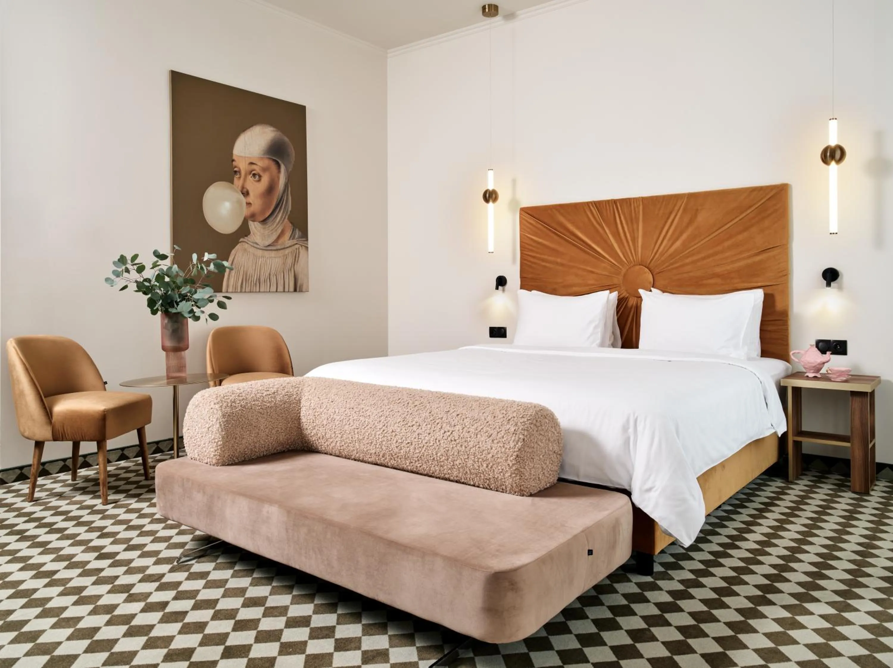 Bed in Hotel Pietryna