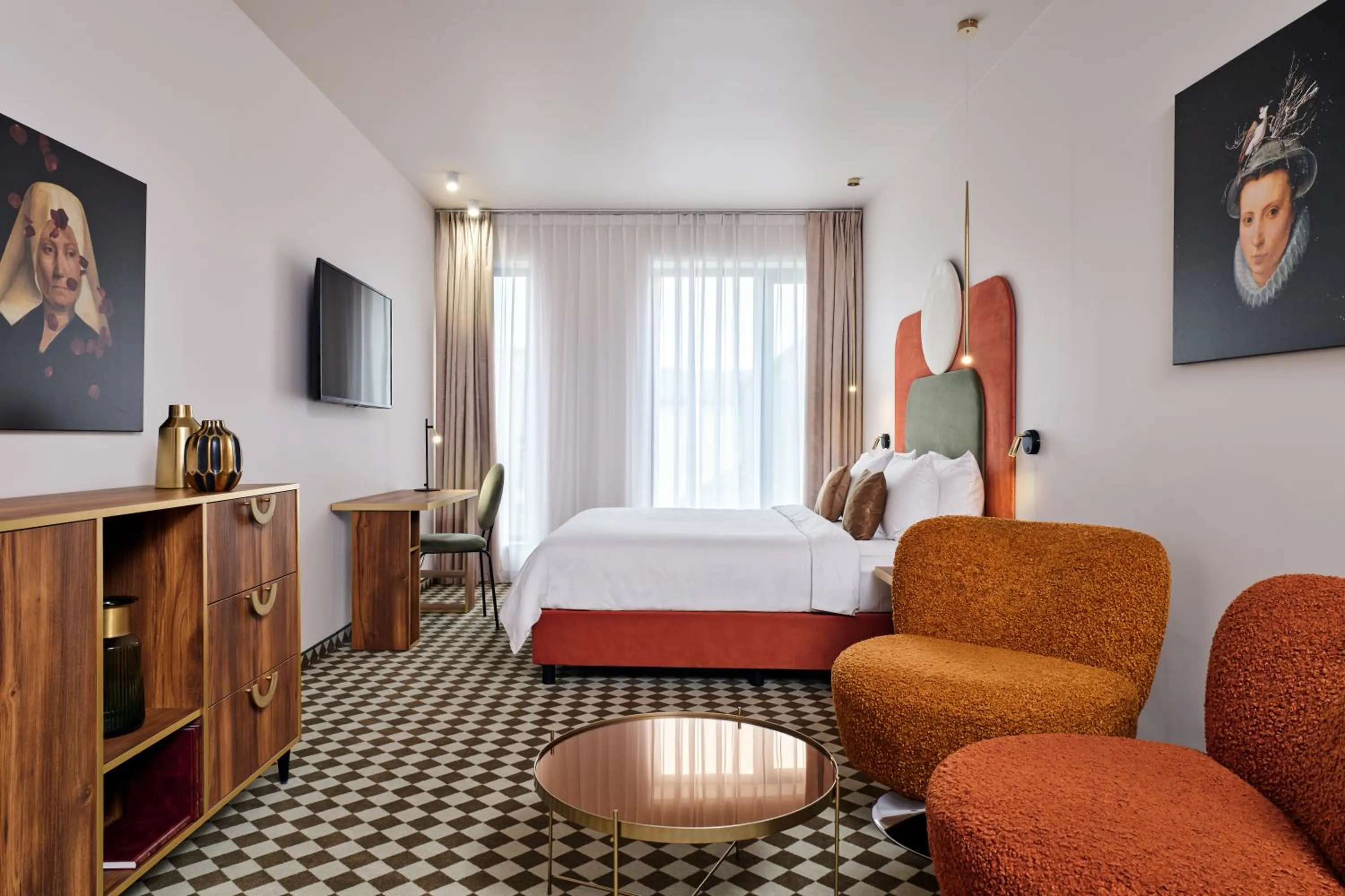 Bed in Hotel Pietryna