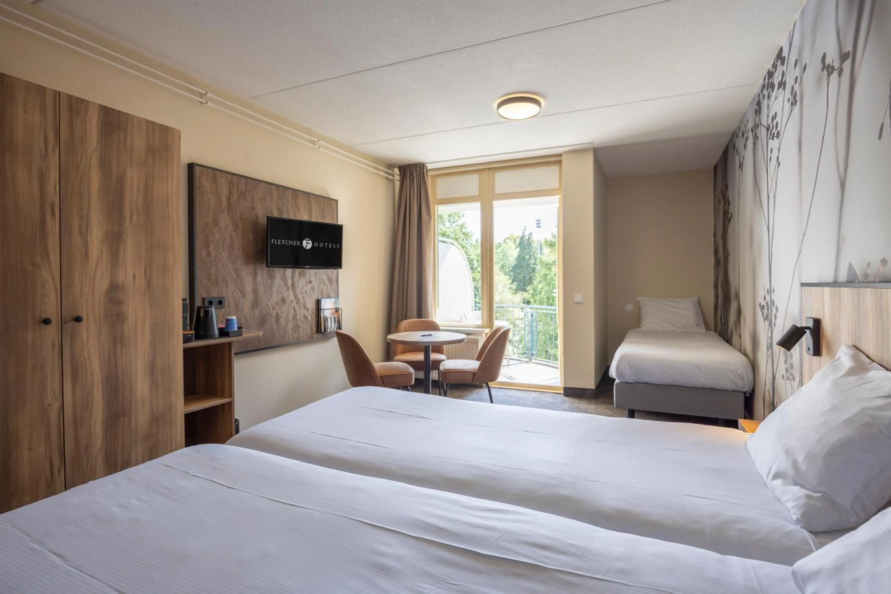 Bedroom, Bed in Fletcher Hotel Restaurant De Eese