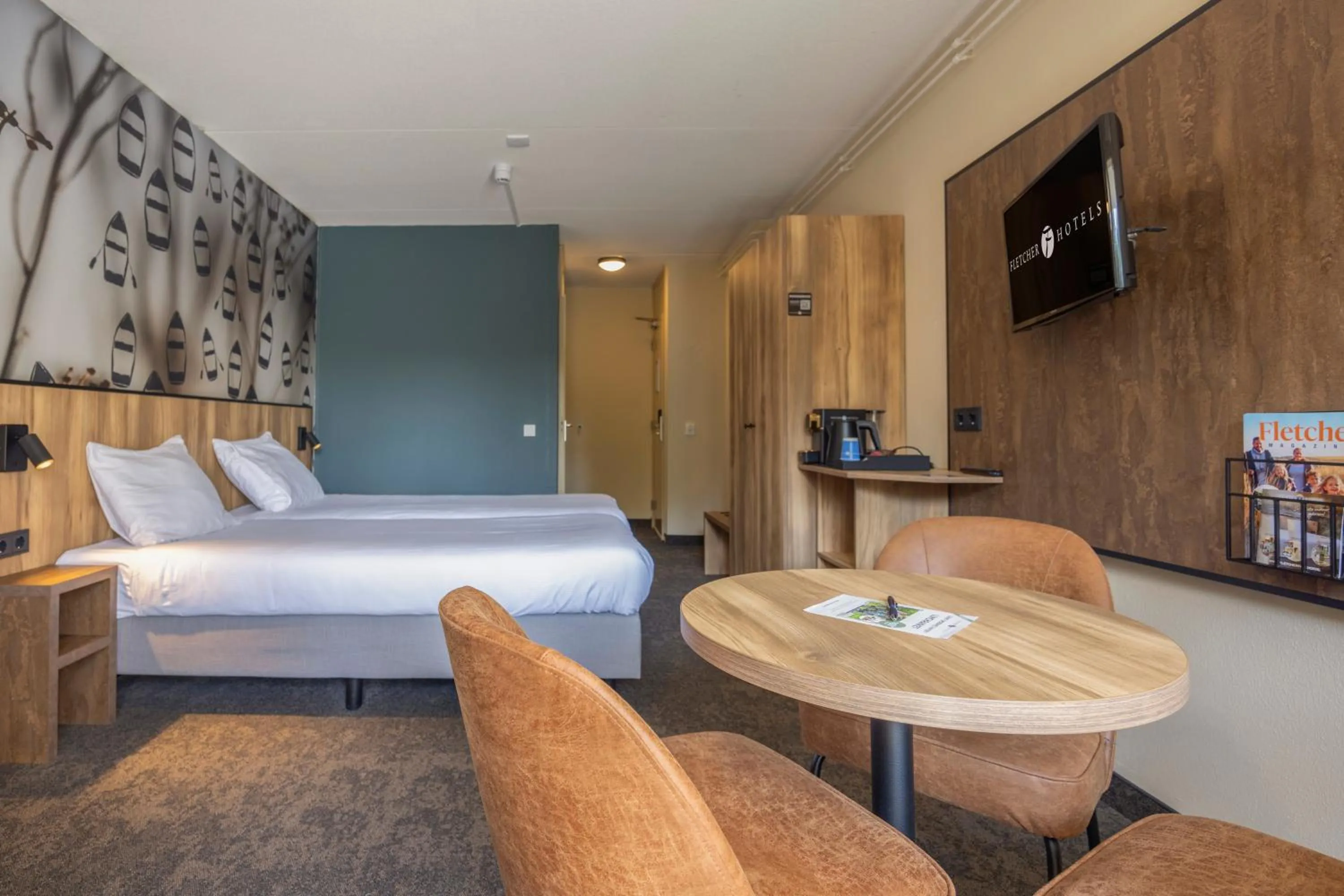 Bedroom, Bed in Fletcher Hotel Restaurant De Eese