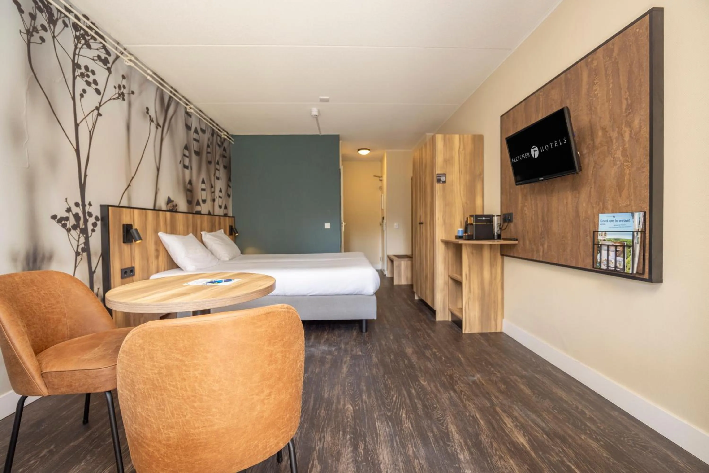 Bedroom, Bed in Fletcher Hotel Restaurant De Eese