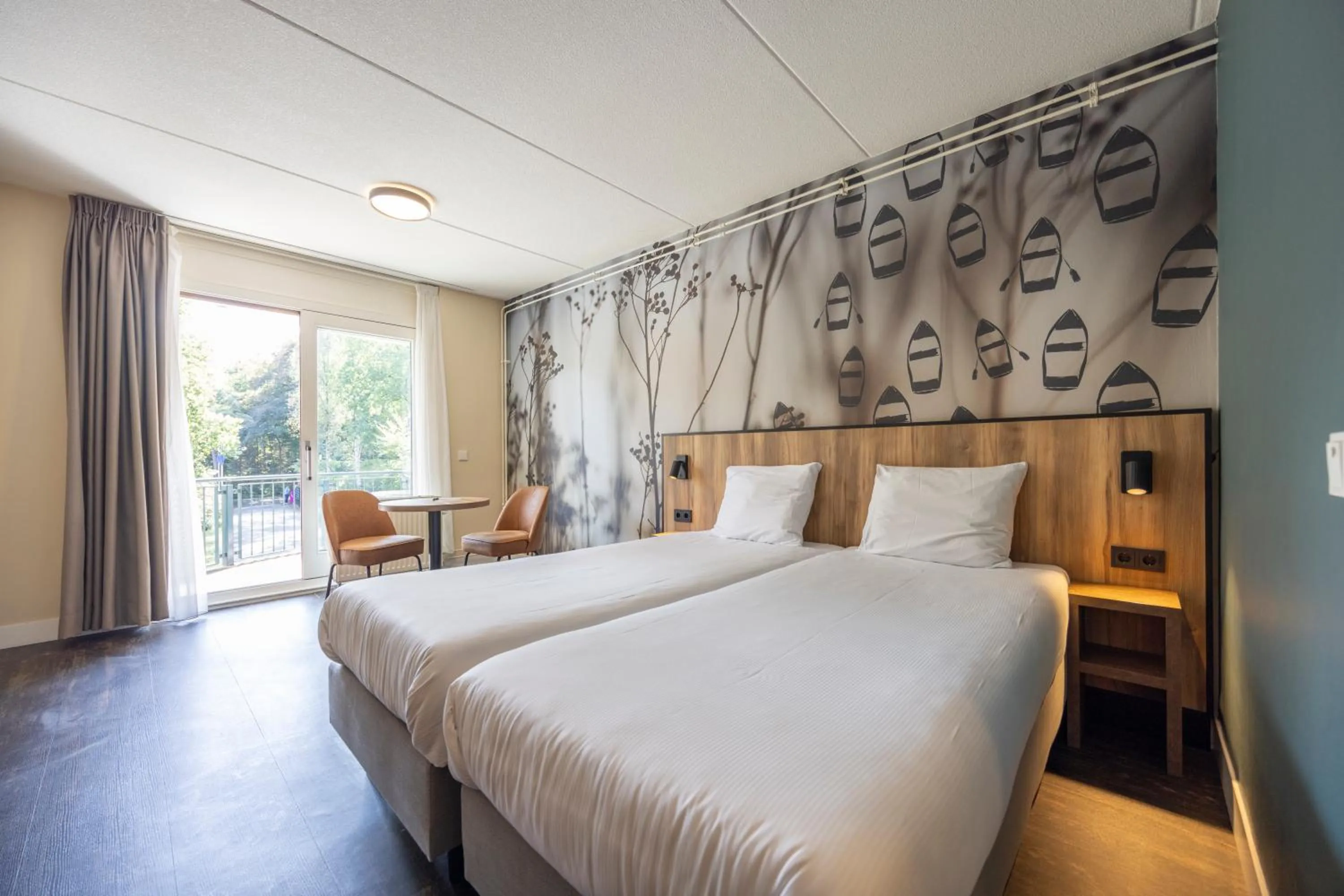 Bedroom, Bed in Fletcher Hotel Restaurant De Eese