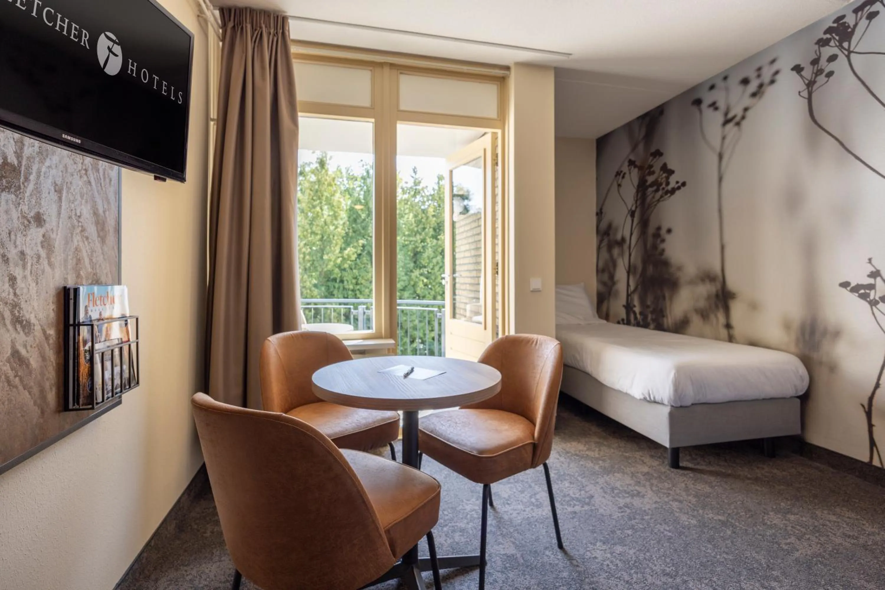 Bedroom, Bed in Fletcher Hotel Restaurant De Eese