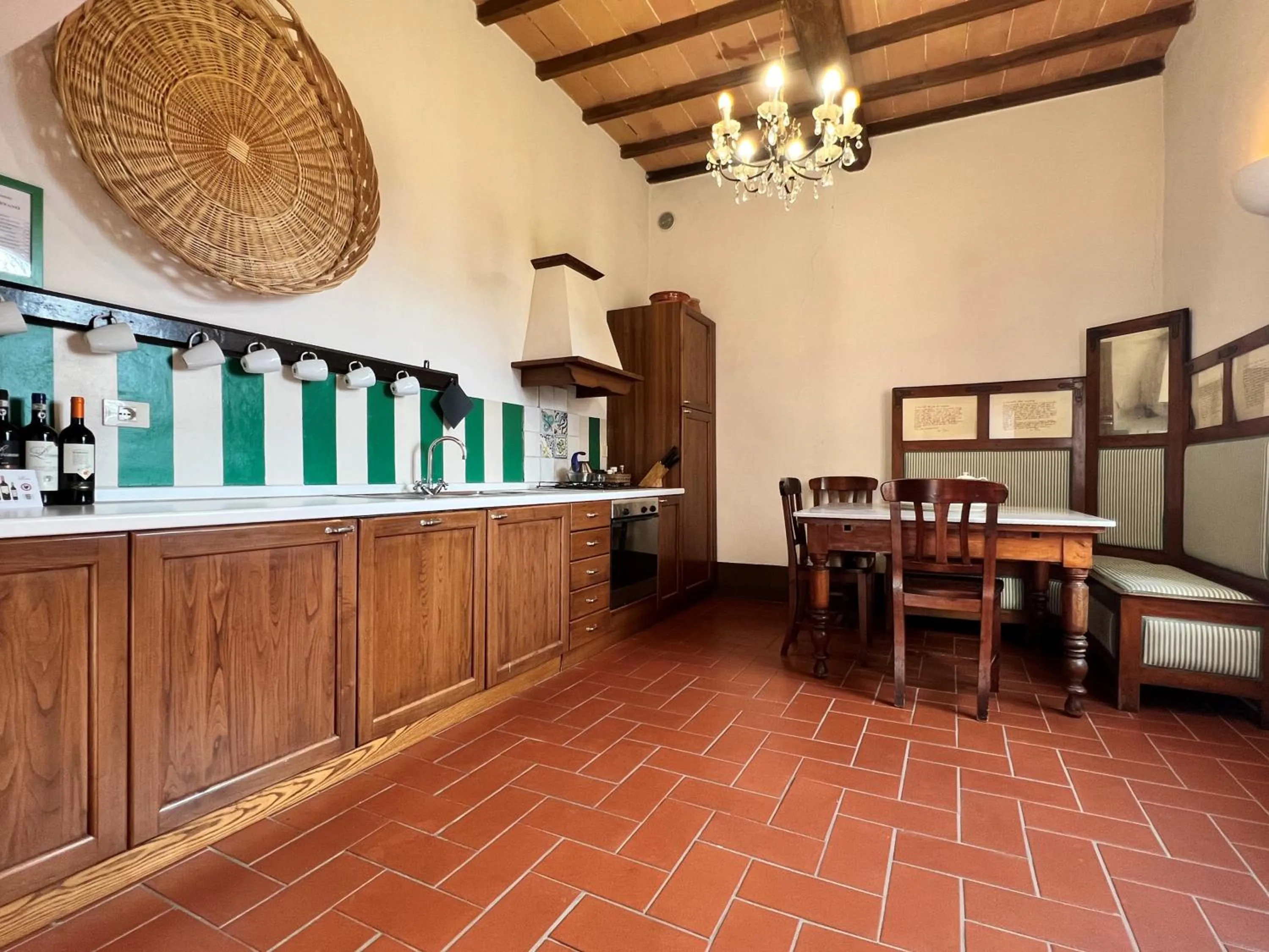 Dining area in Fattoria Lornano Winery