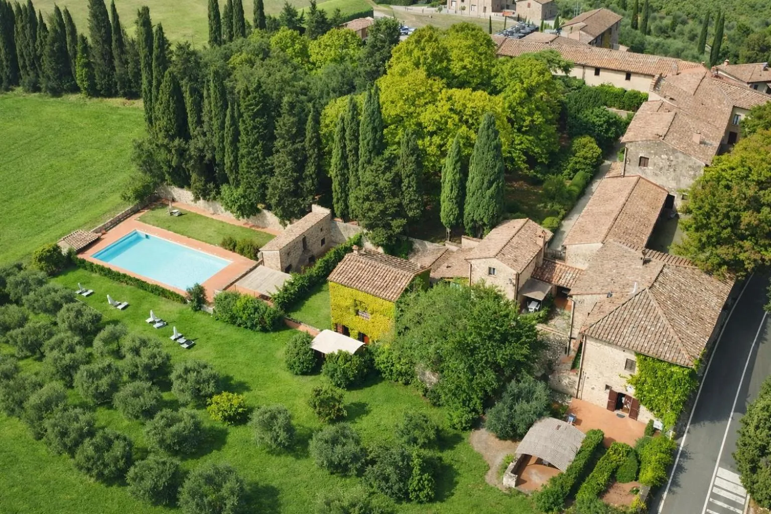 Bird's eye view in Fattoria Lornano Winery
