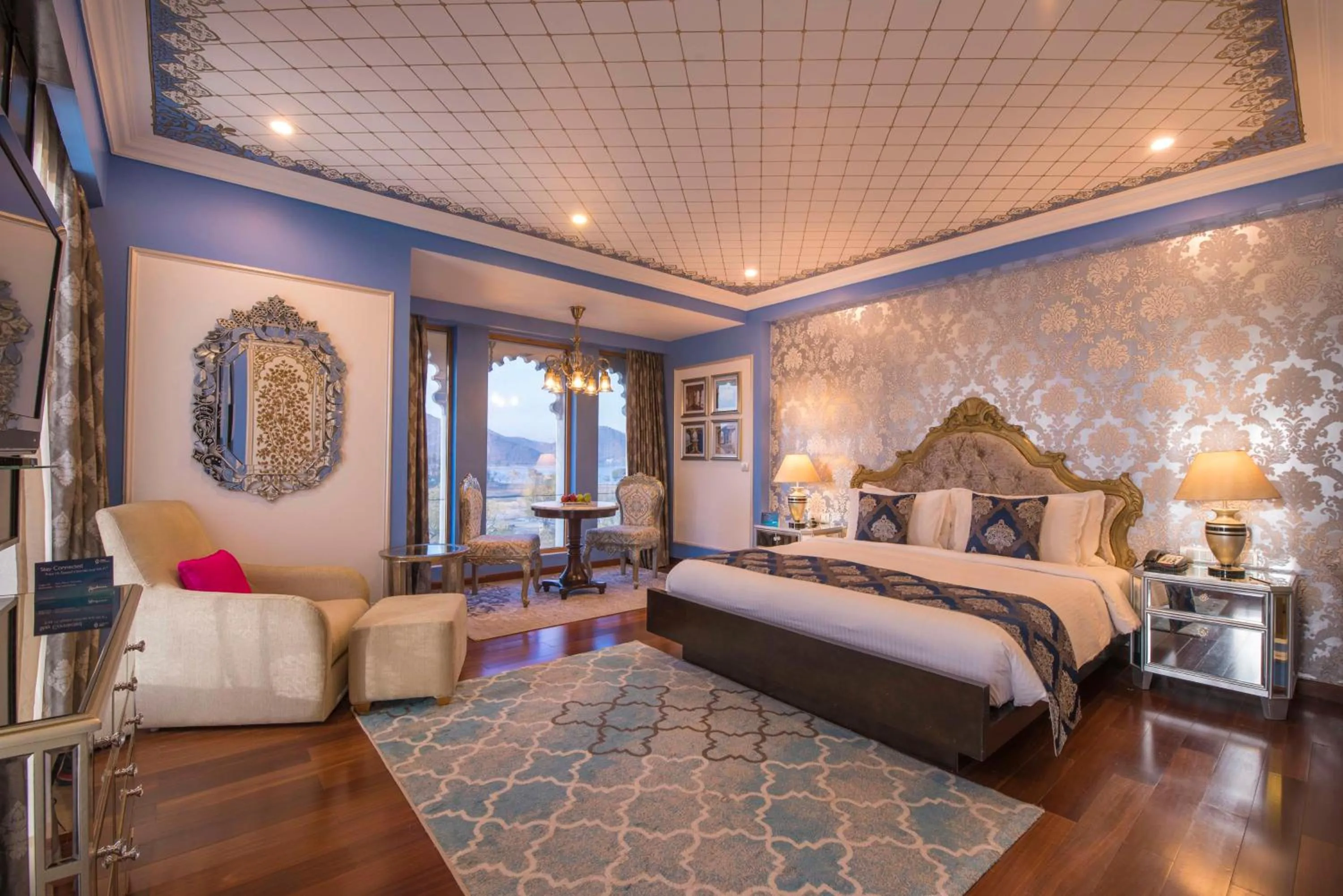 Photo of the whole room, Bed in Radisson Blu Udaipur Palace Resort & Spa