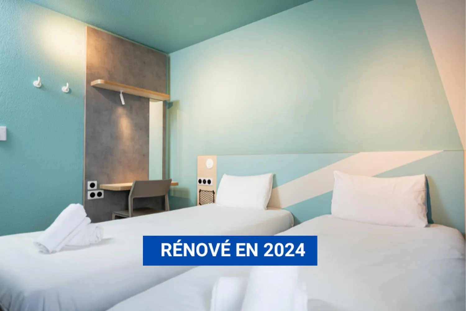 Photo of the whole room, Bed in Ibis Budget Lyon Caluire Cité Internationale