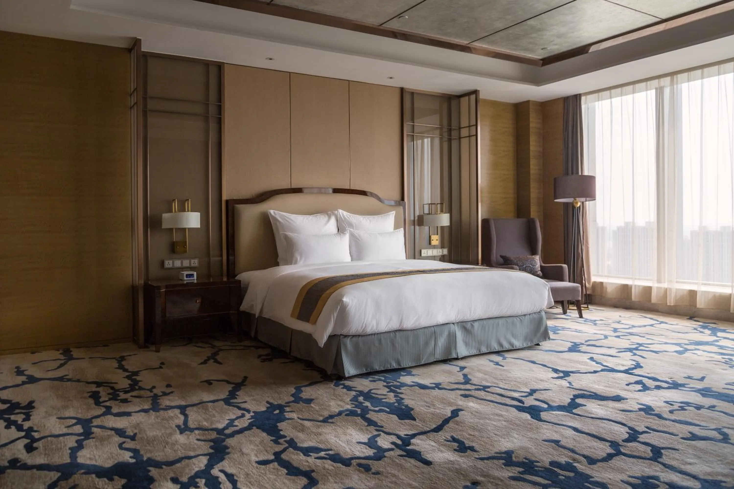 Decorative detail, Bed in Pullman Changshu Leeman