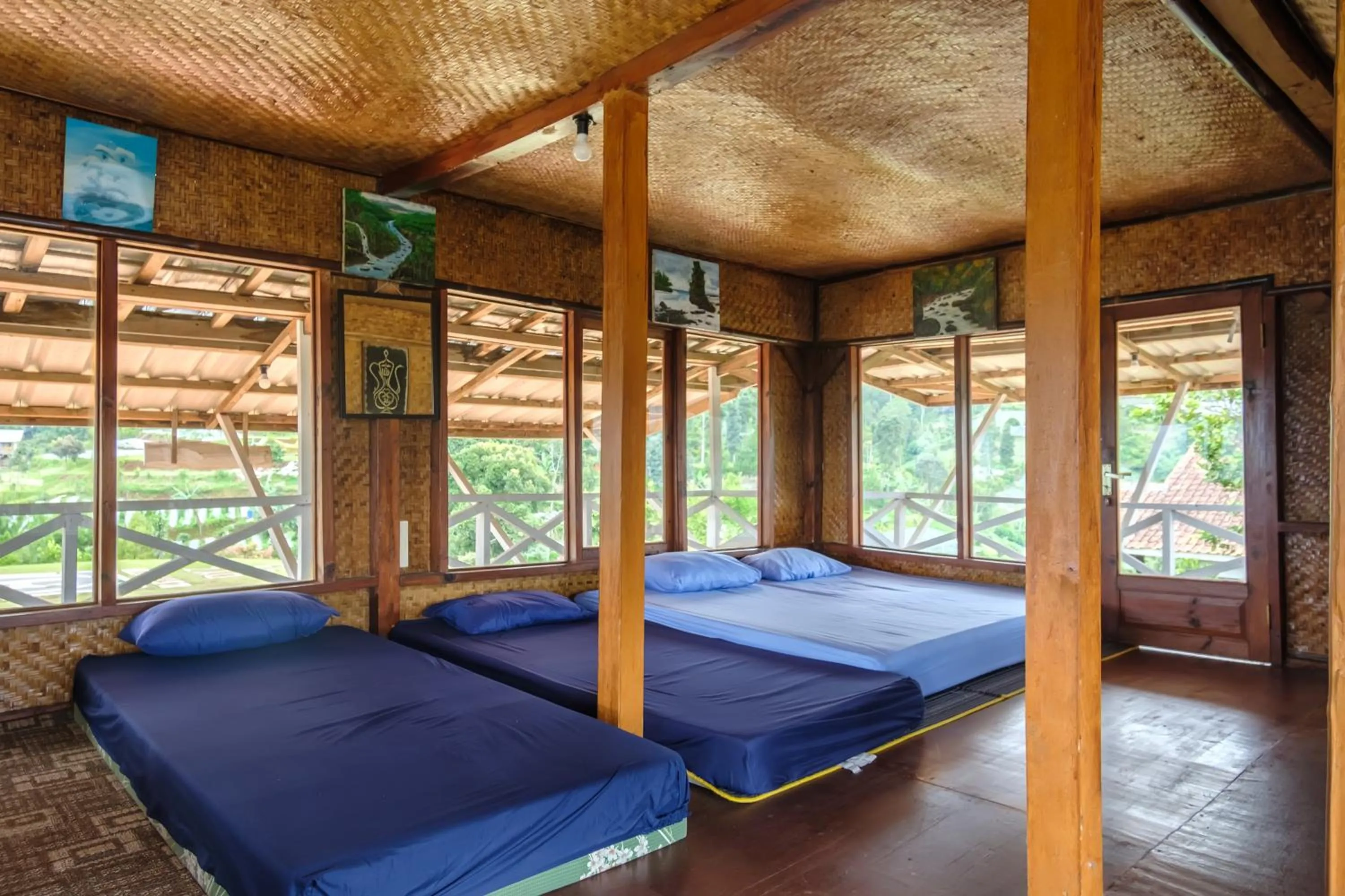Bed in Hilltop Camp, Lembang